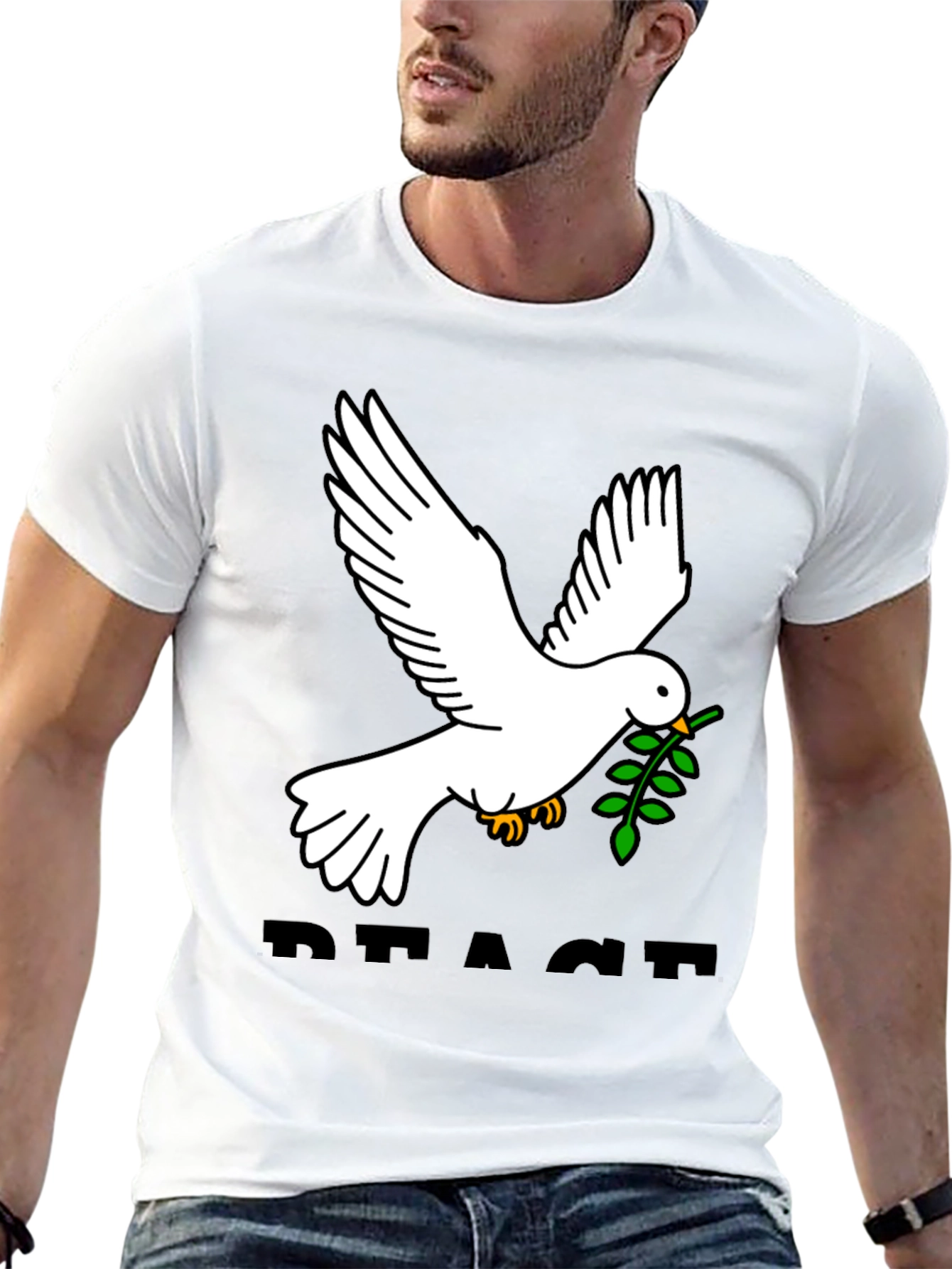Peace Dove Graphic Tee - Black