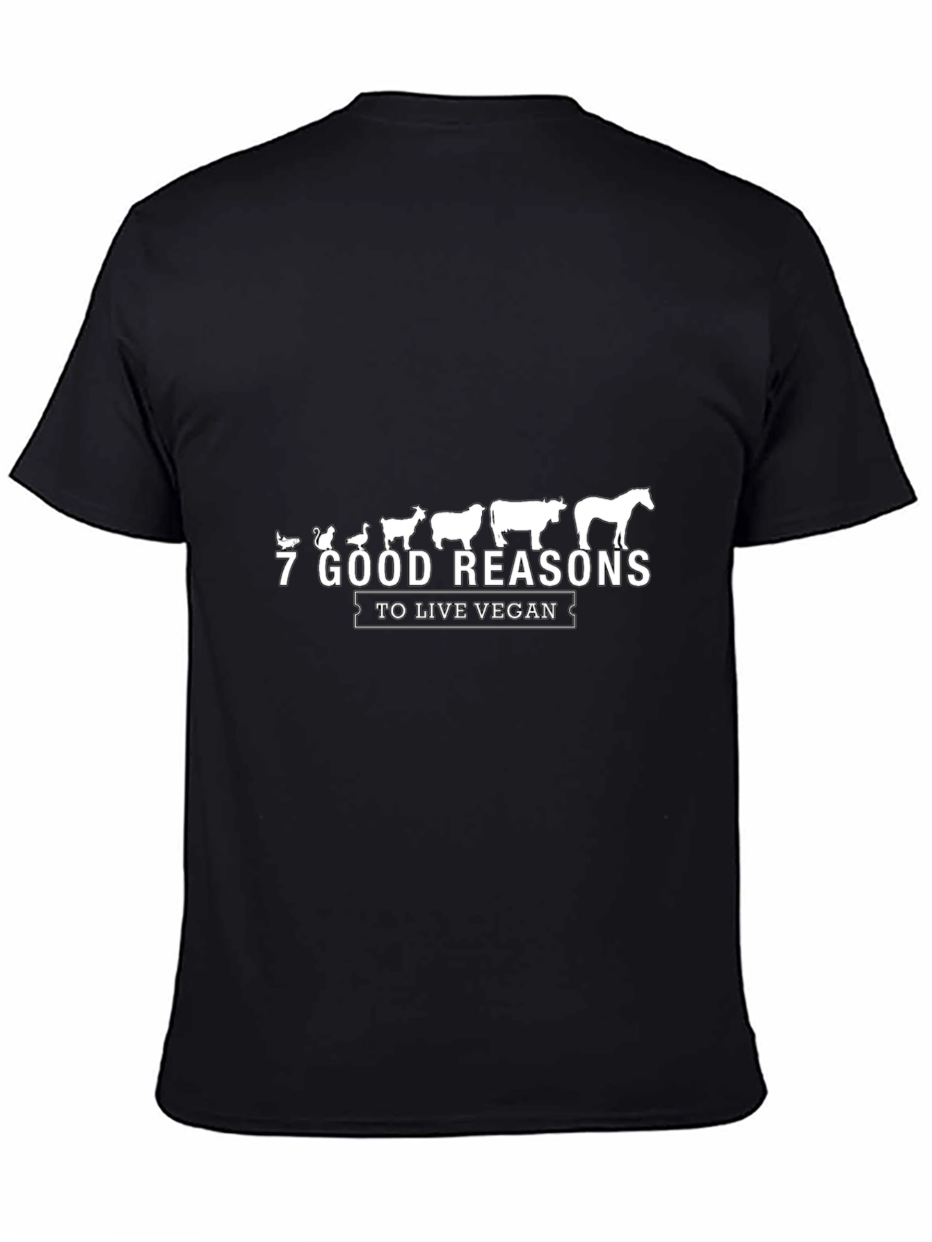 Vegan Reasons Black Graphic Tee