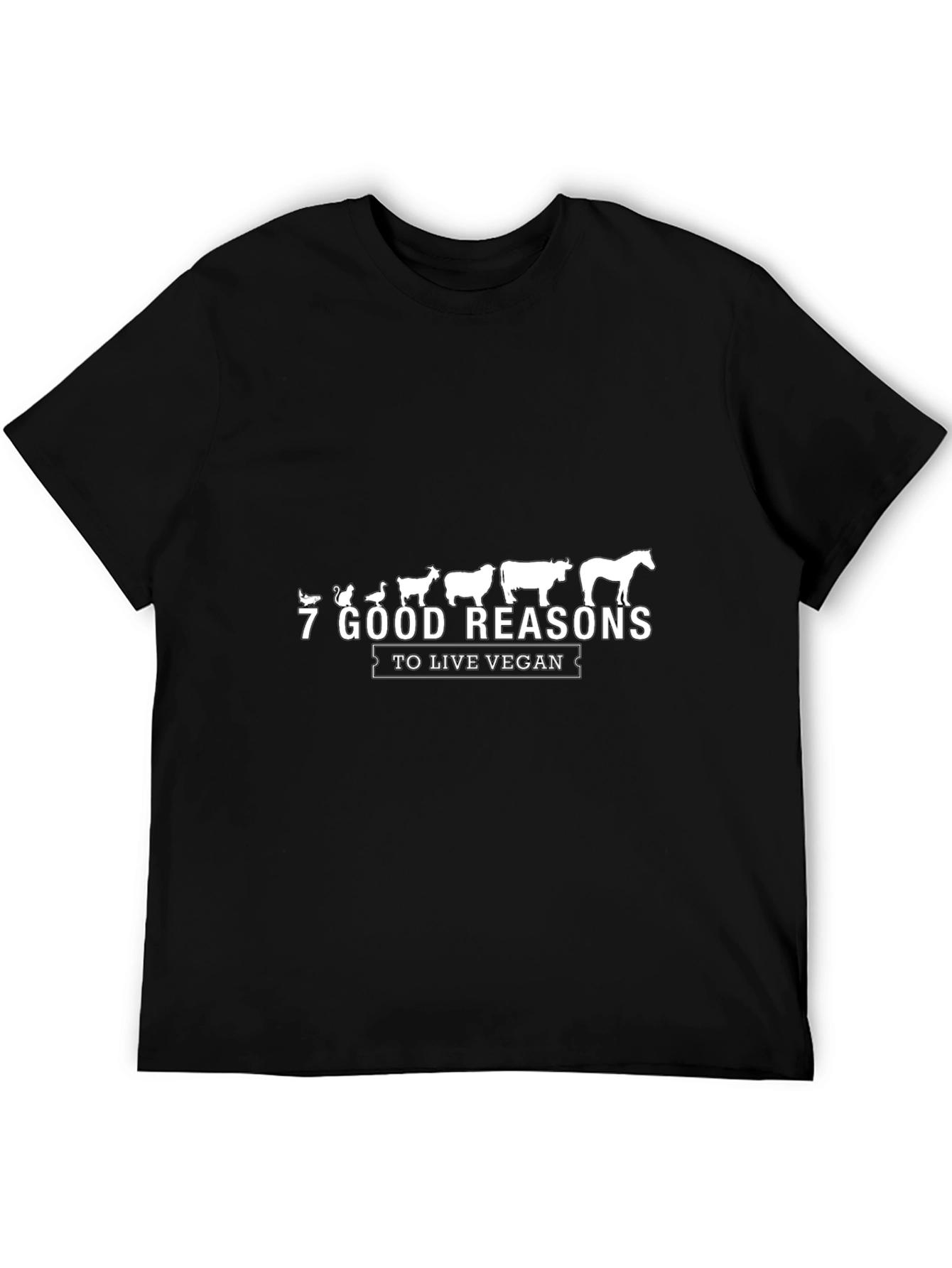 Vegan Reasons Black Graphic Tee