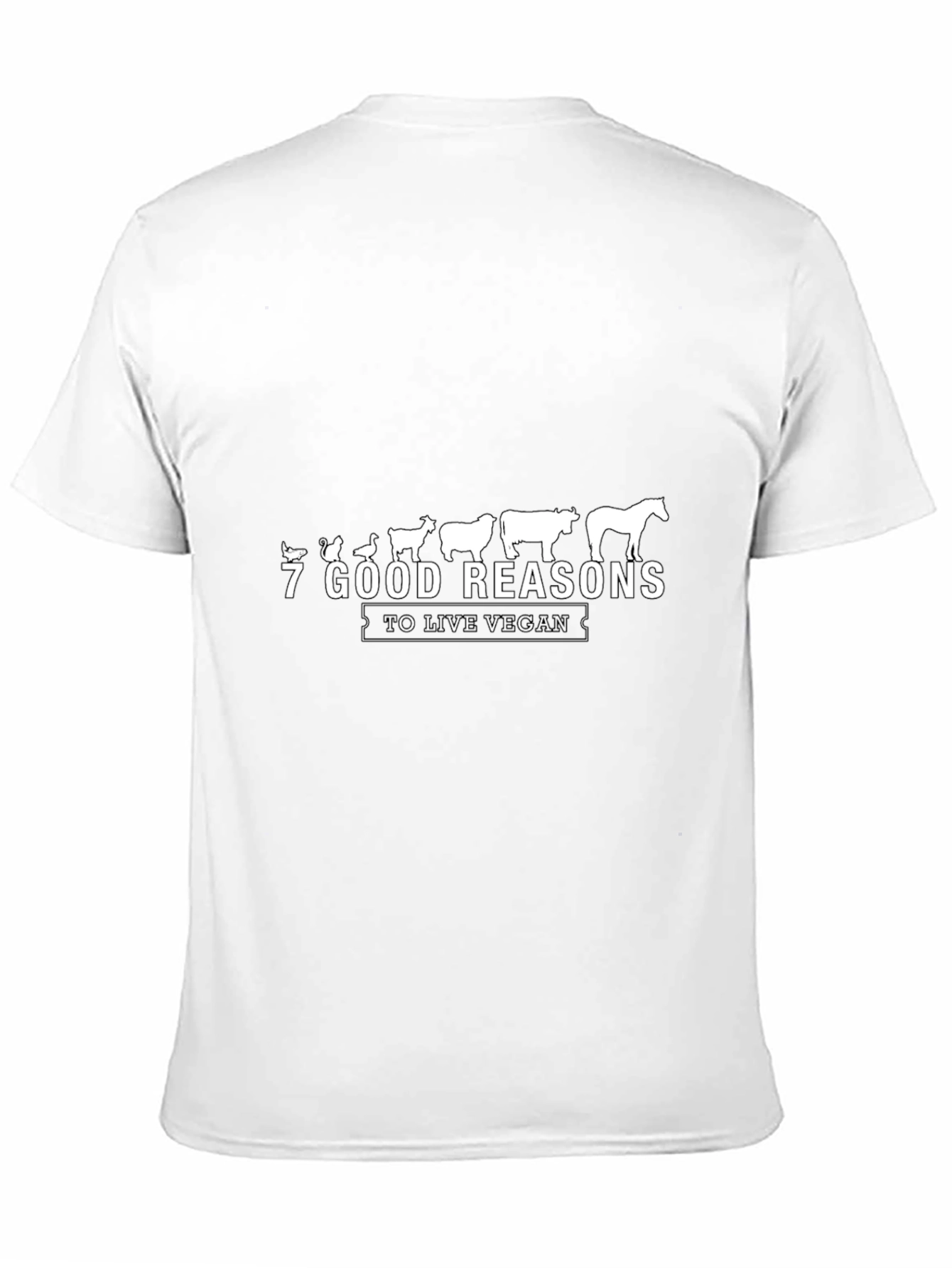 Vegan Reasons Black Graphic Tee
