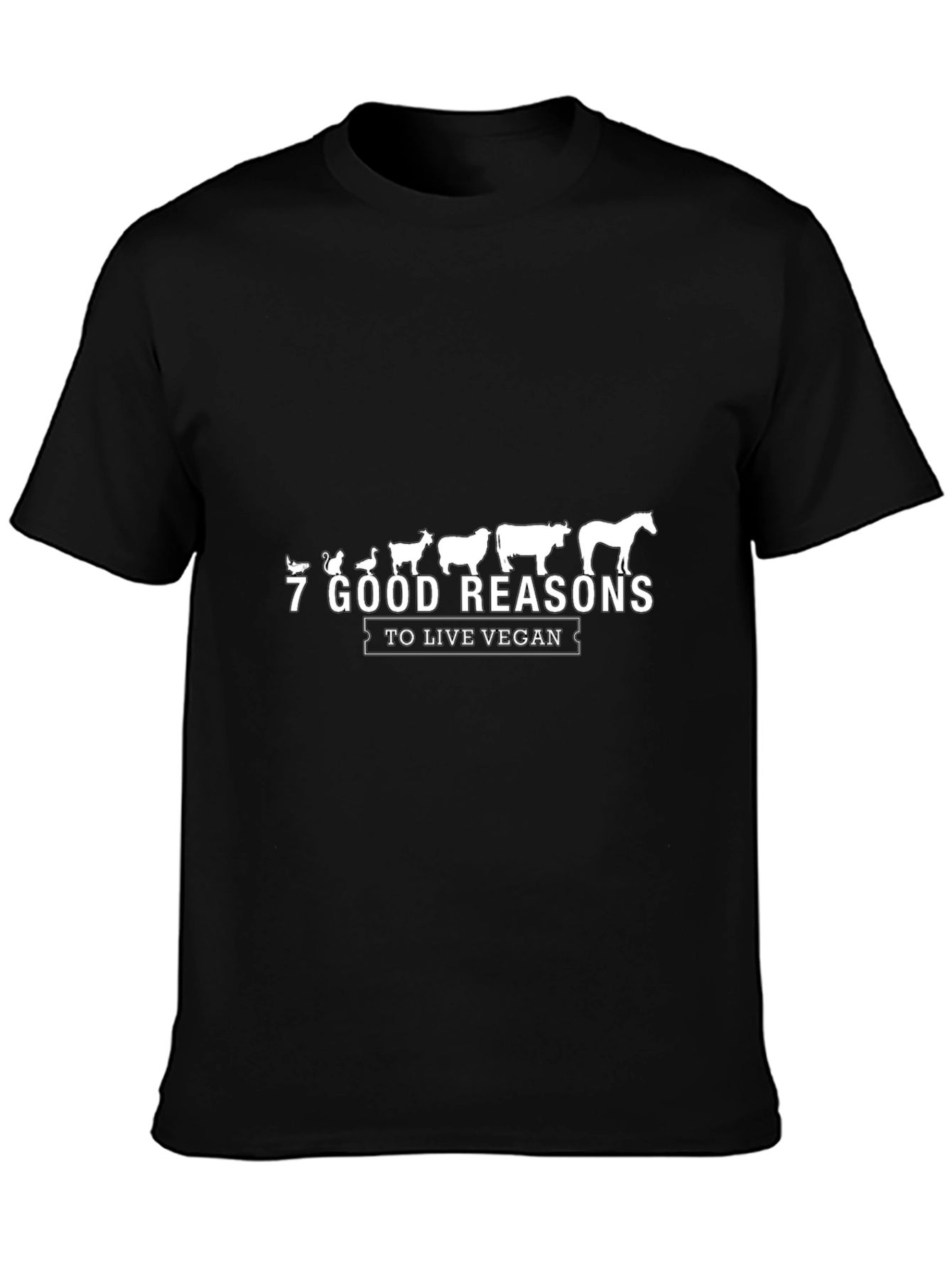 Vegan Reasons Black Graphic Tee