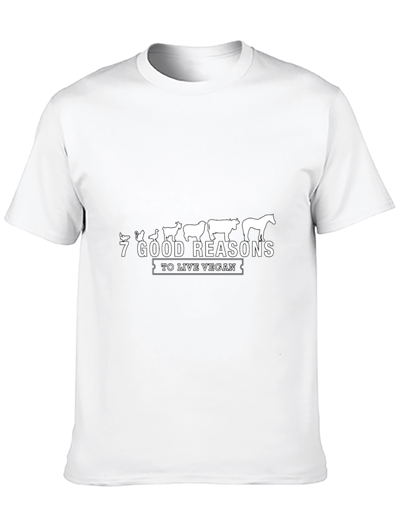 Vegan Reasons Black Graphic Tee