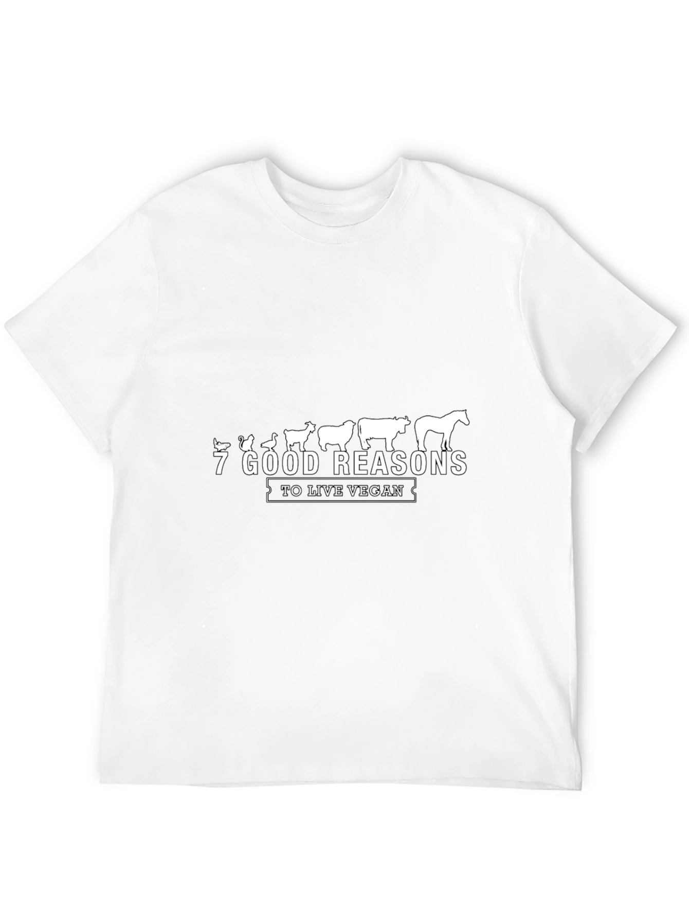 Vegan Reasons Black Graphic Tee