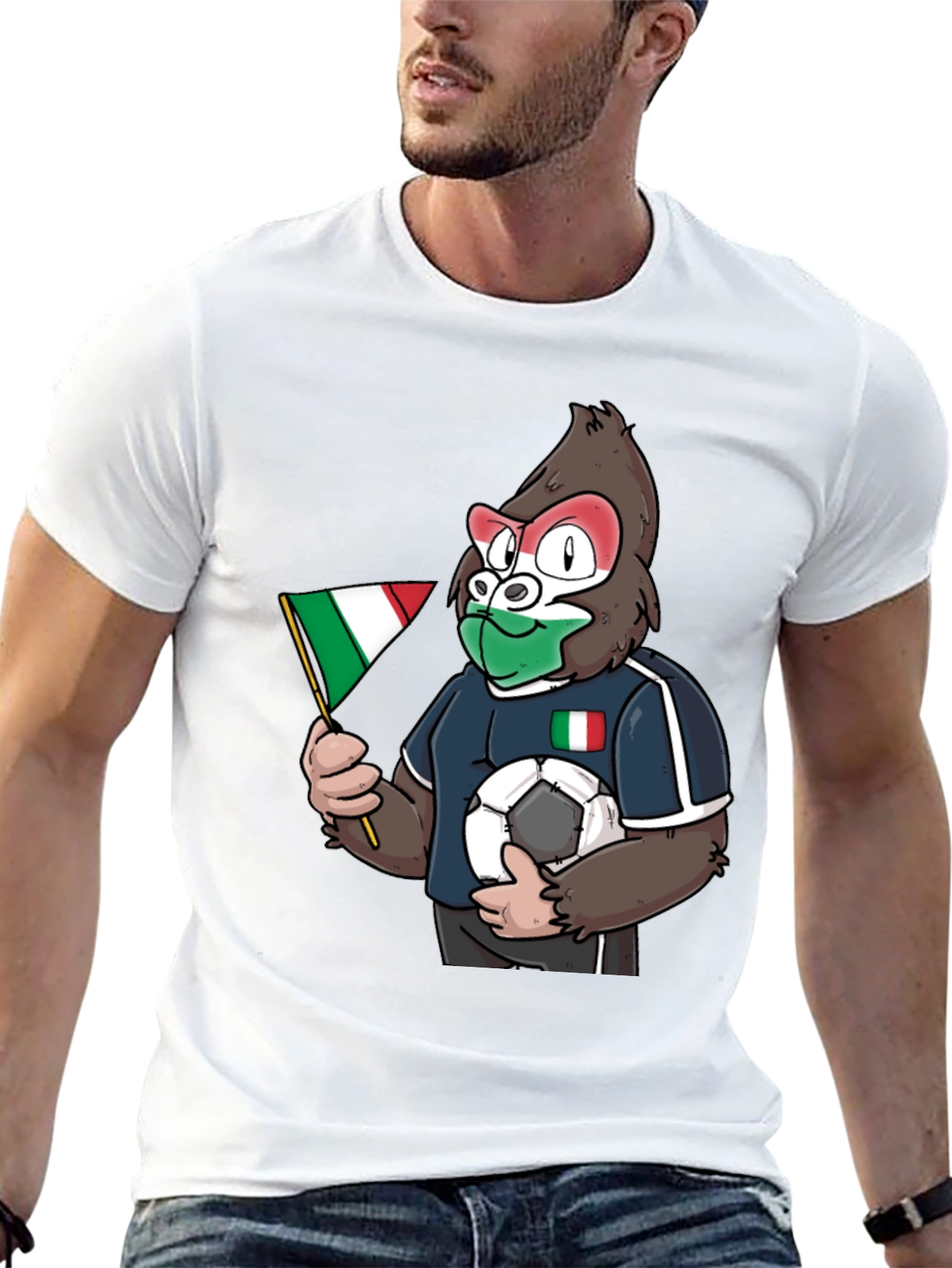 Italy Soccer Gorilla Fan T-Shirt