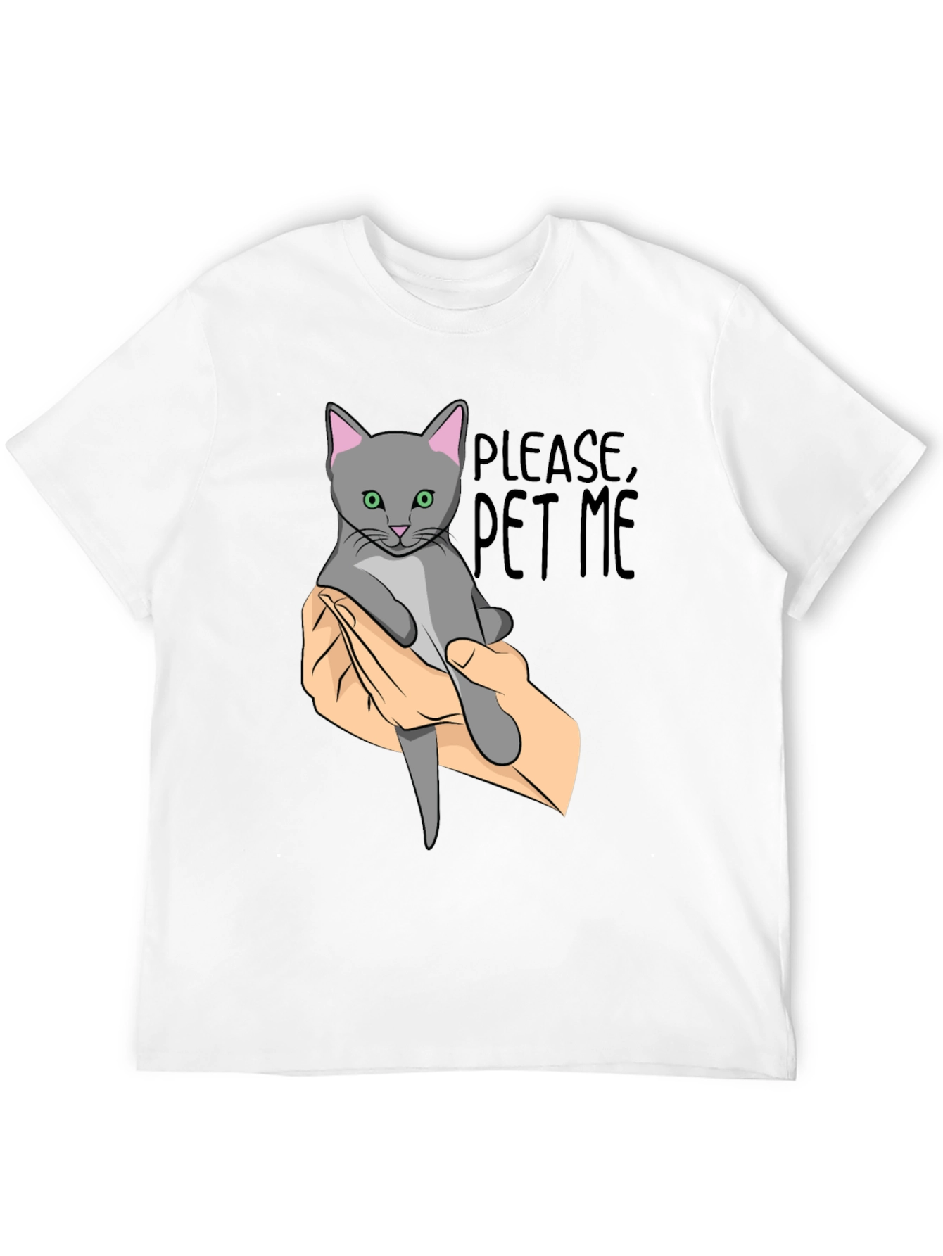 Please Pet Me Cat Graphic T-Shirt