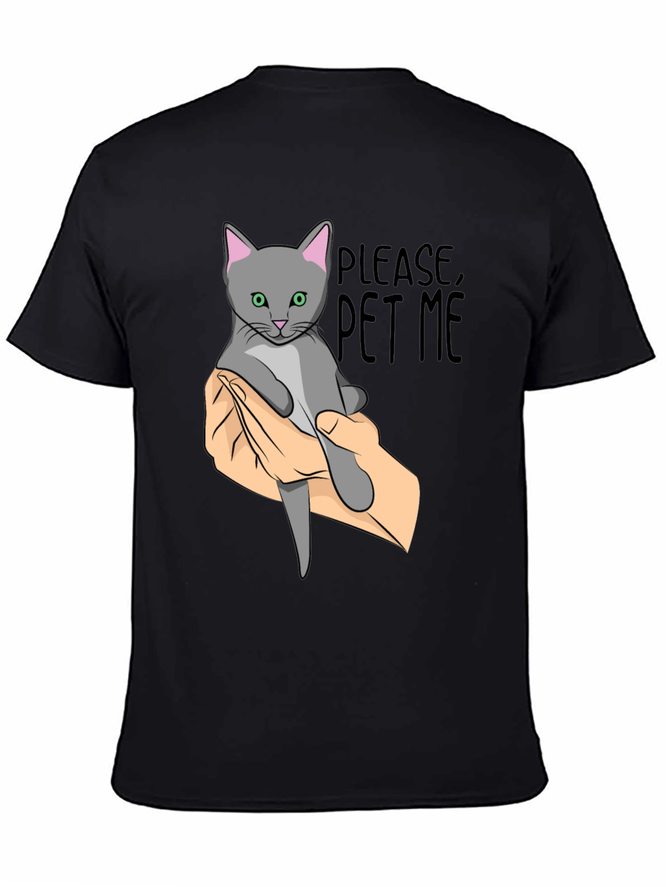 Please Pet Me Cat Graphic T-Shirt