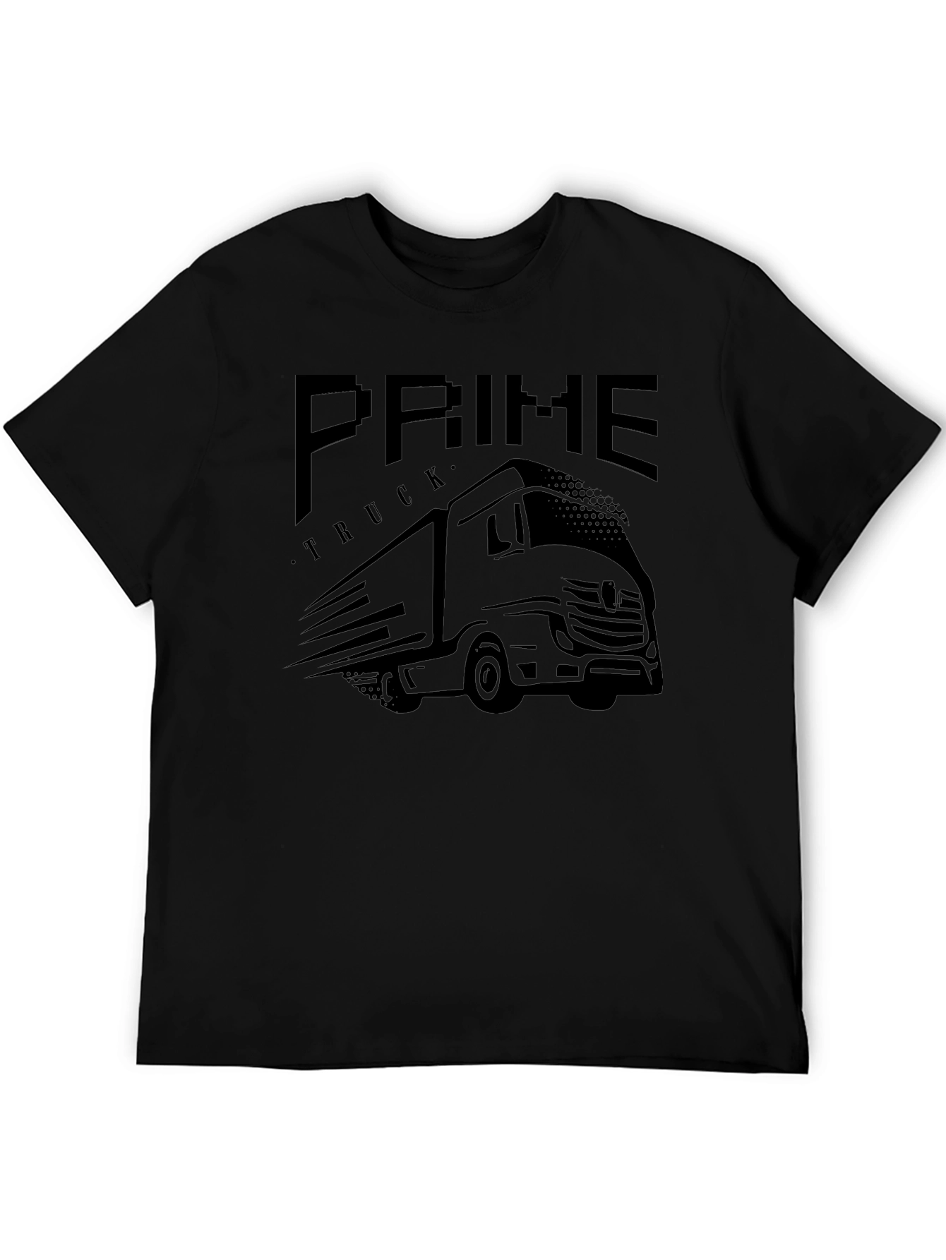 Prime Truck Graphic Print T-Shirt - Classic Black Tee
