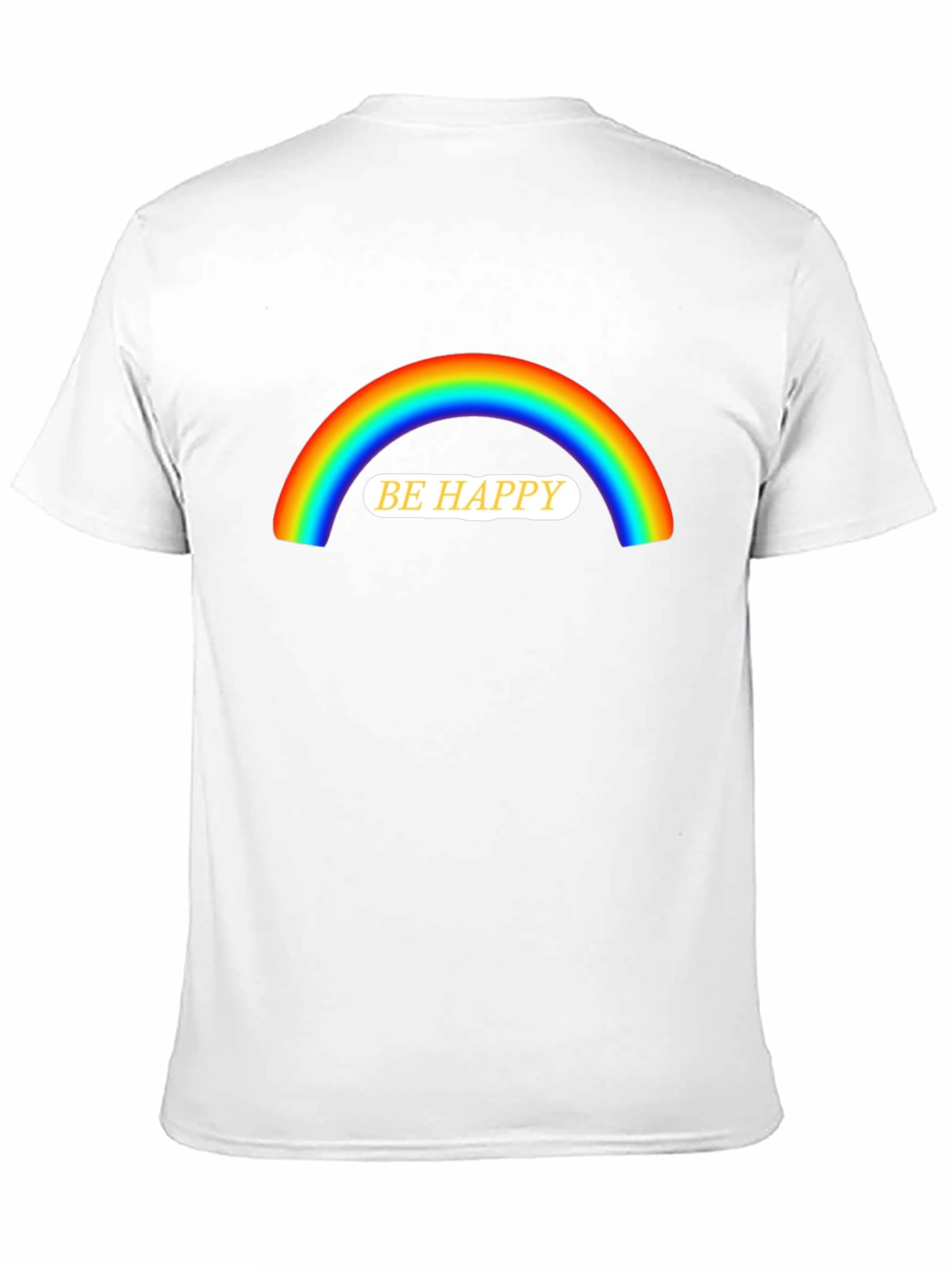 Be Happy Rainbow Graphic T-Shirt