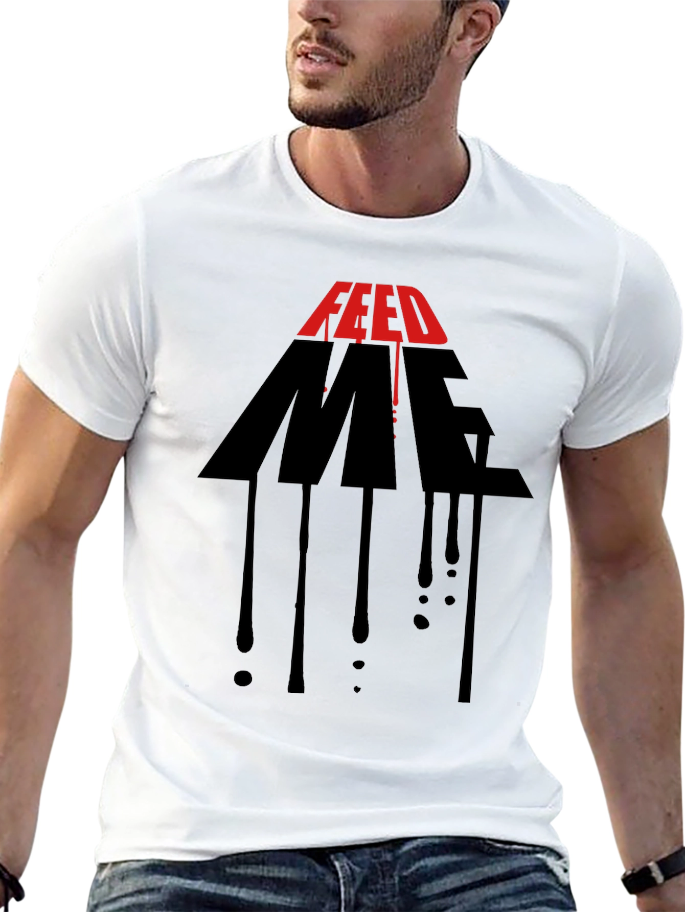 Feed Me Graphic Print Mens T-Shirt