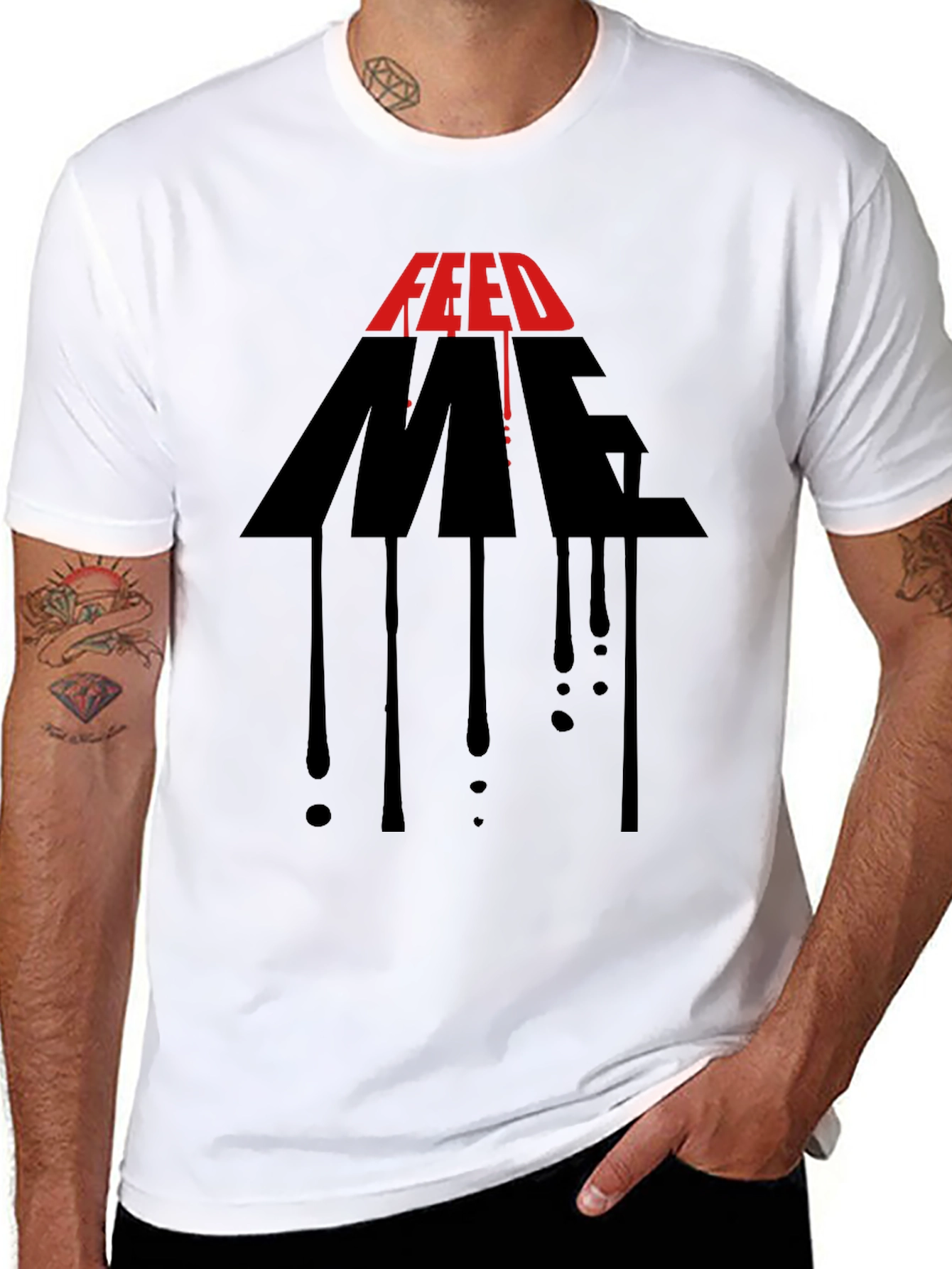 Feed Me Graphic Print Mens T-Shirt