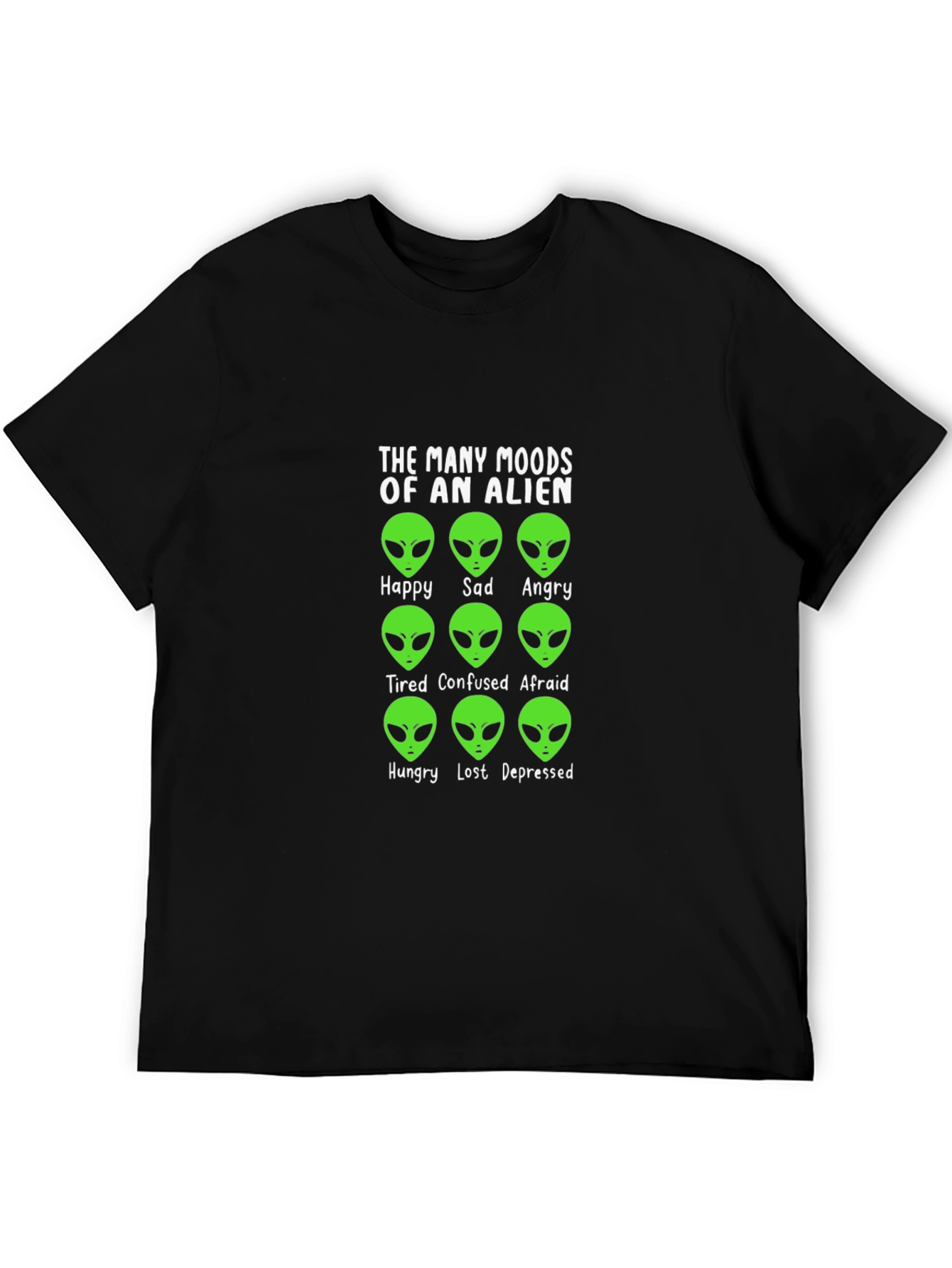 Alien Moods Graphic Tee - Funny Space T-Shirt