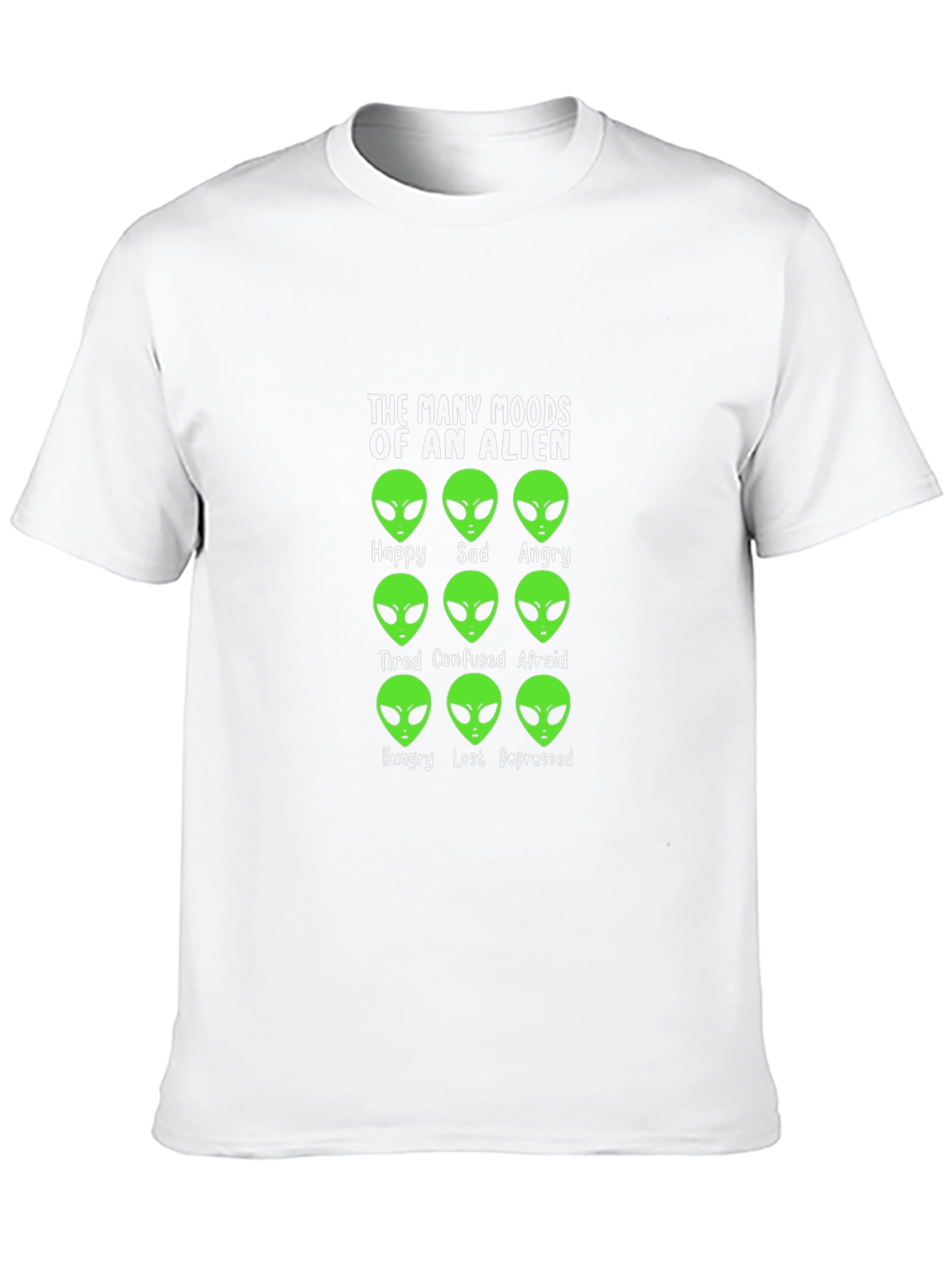 Alien Moods Graphic Tee - Funny Space T-Shirt