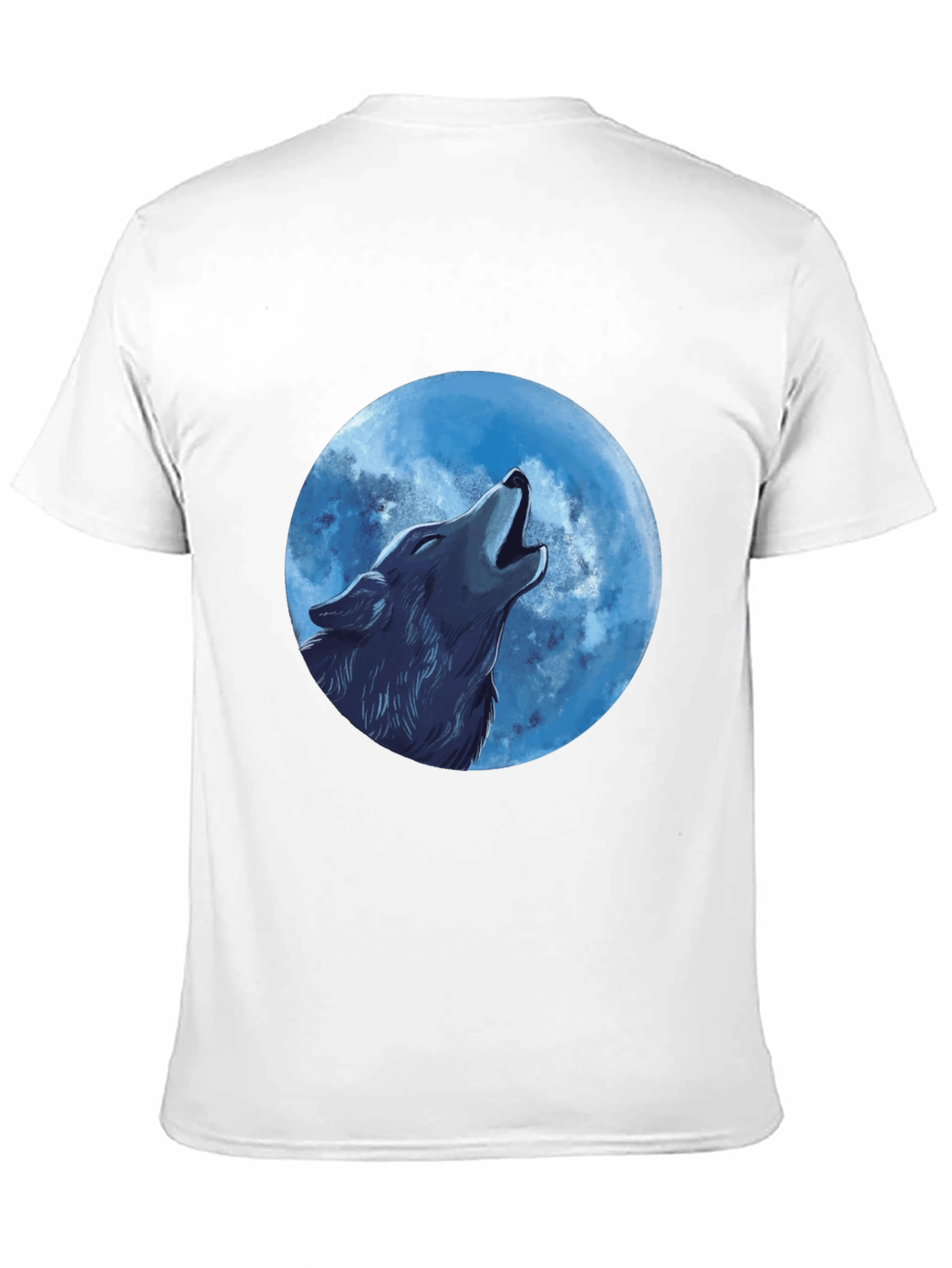 Wolf Howling at the Moon Graphic T-Shirt