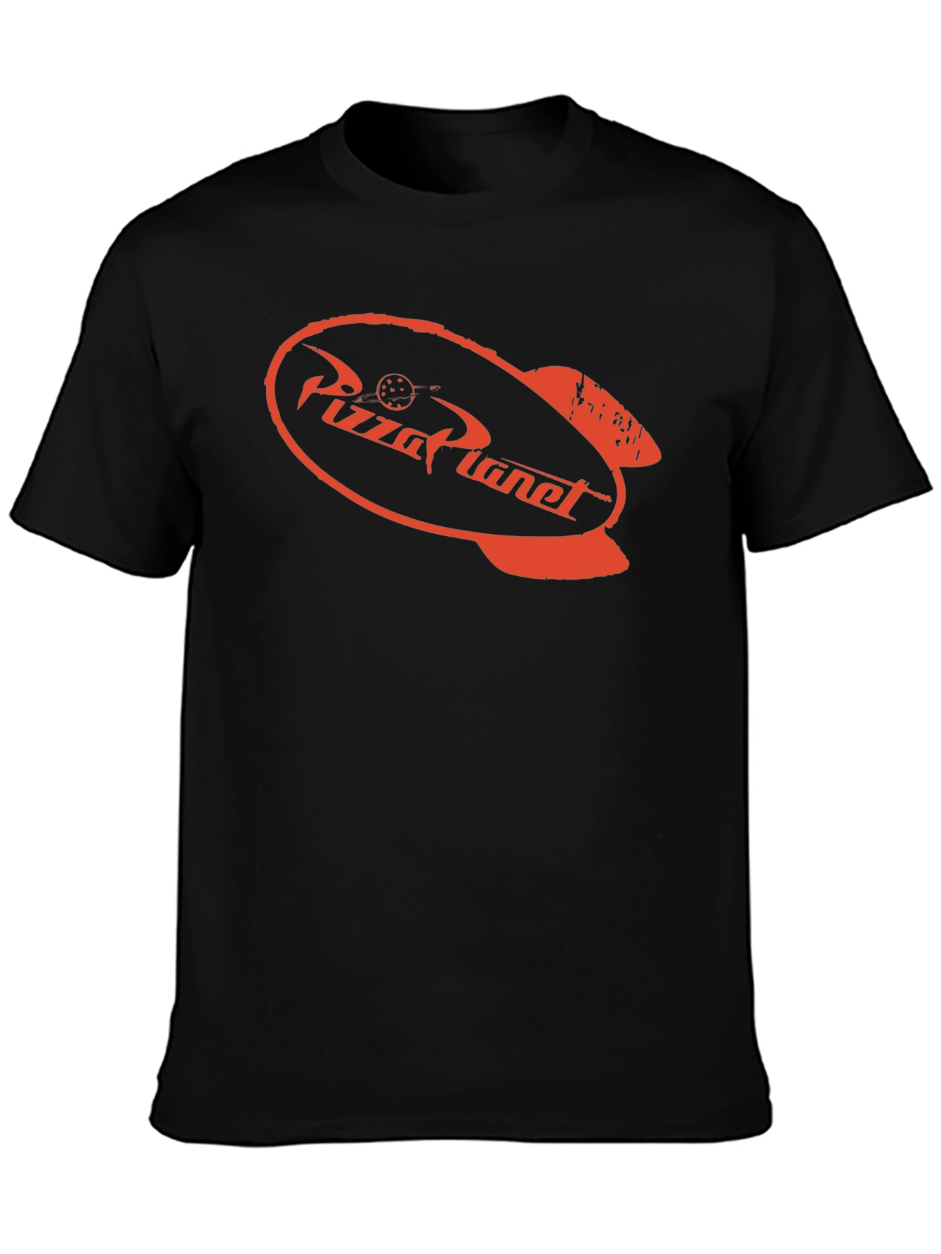 Pizza Planet T-Shirt - Black Crew Neck Tee