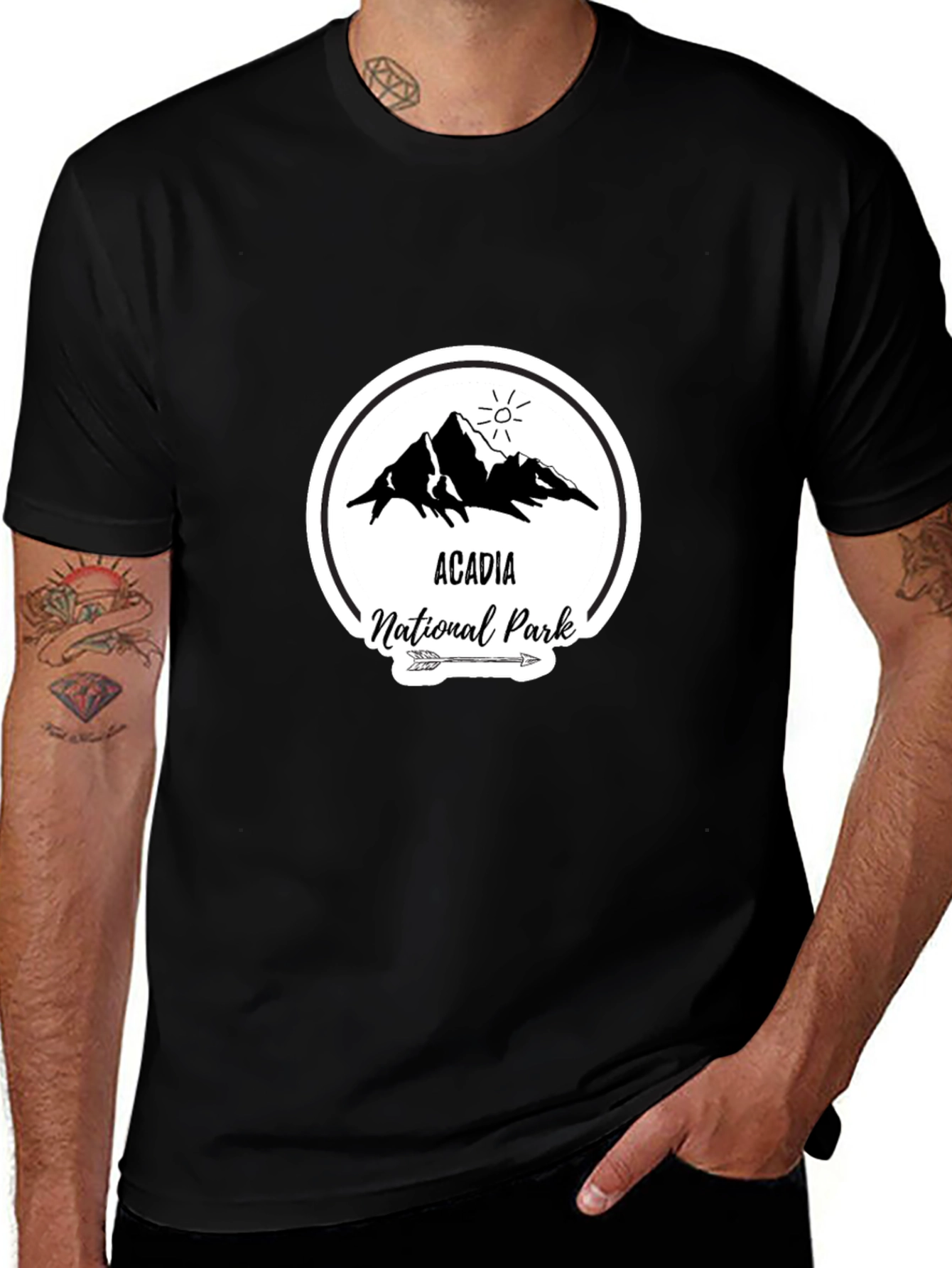 Acadia National Park T-Shirt Black Graphic Tee