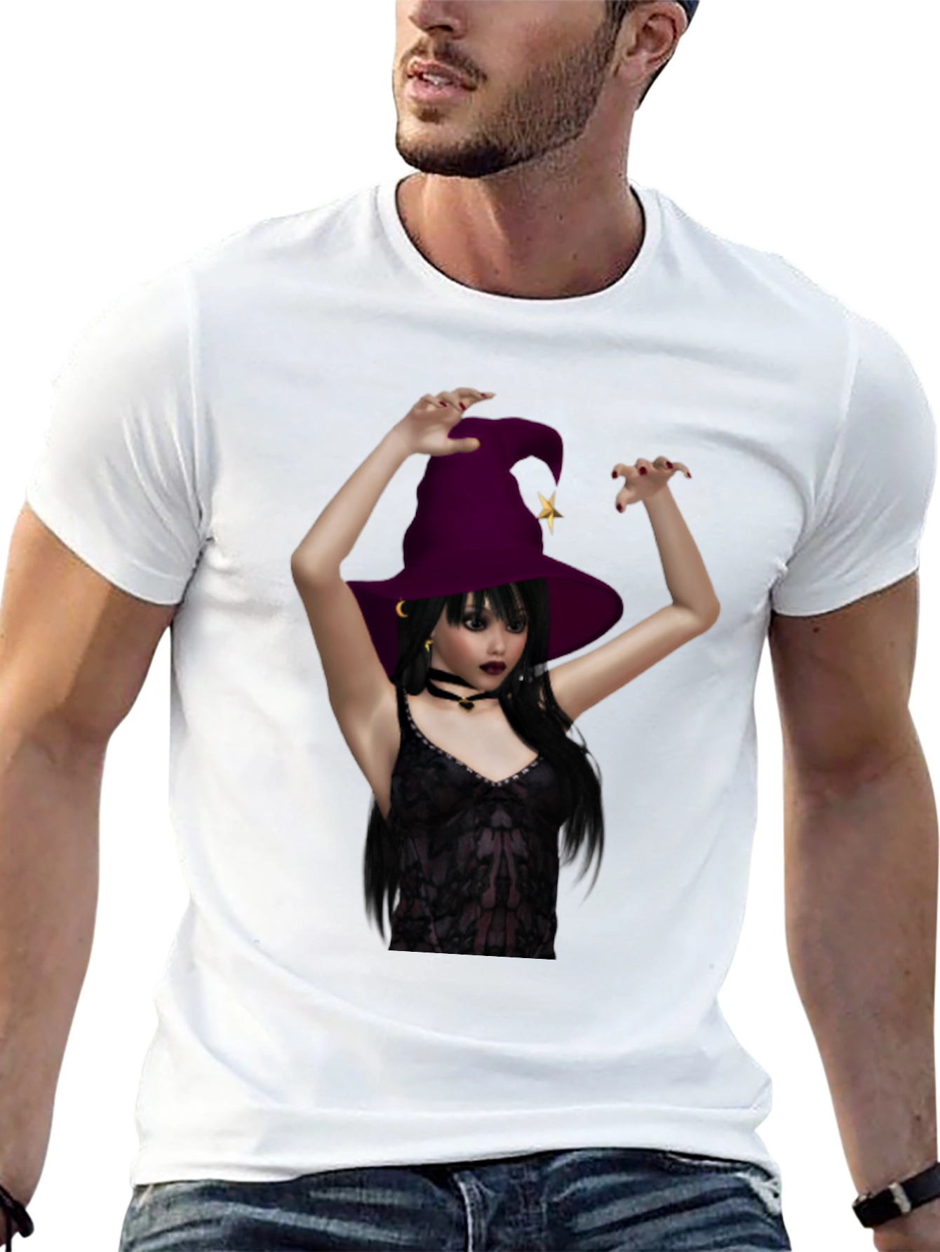 Witch Graphic Black T-Shirt