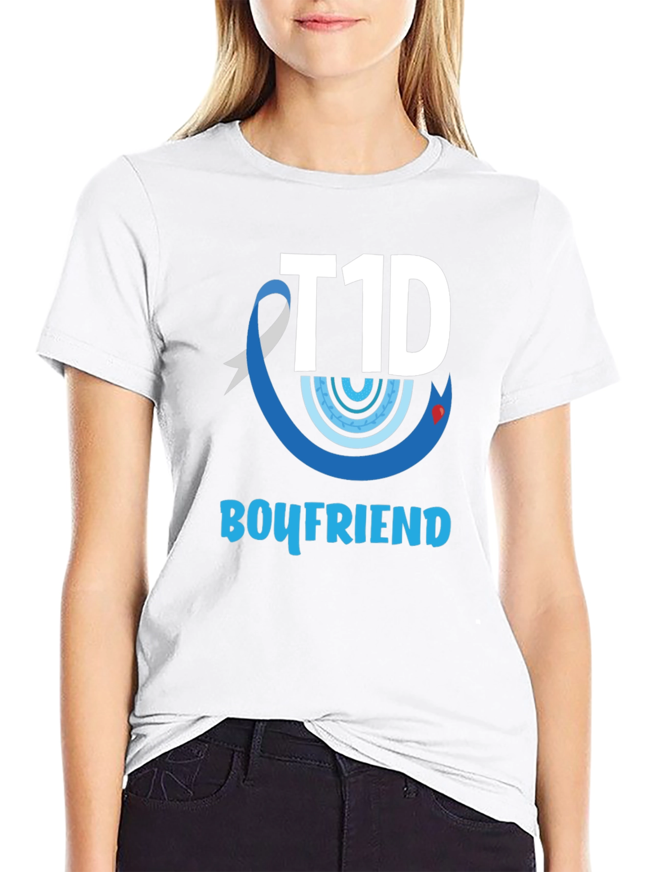 T1D Boyfriend Black Graphic Tee