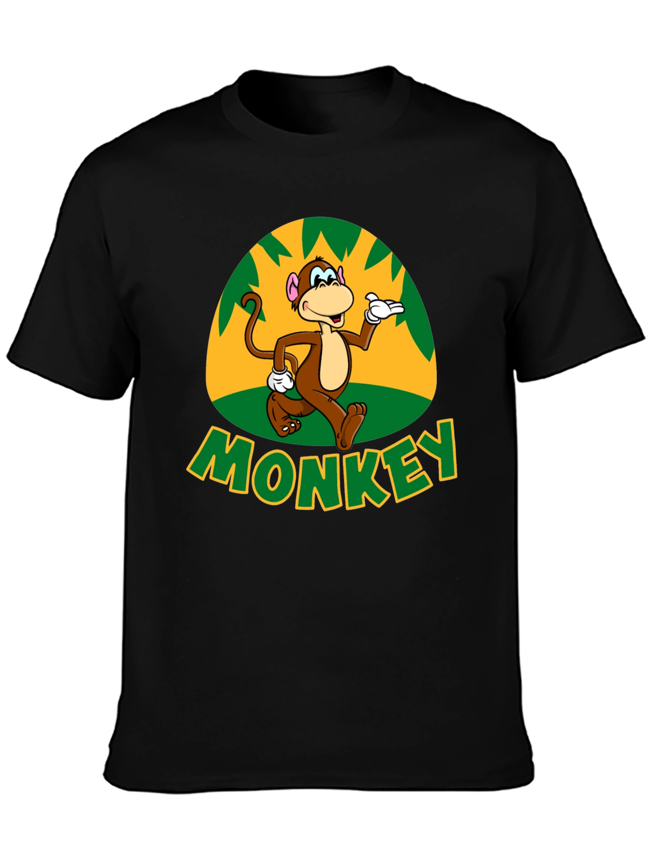 Fun Monkey Graphic T-Shirt - Casual Black Tee