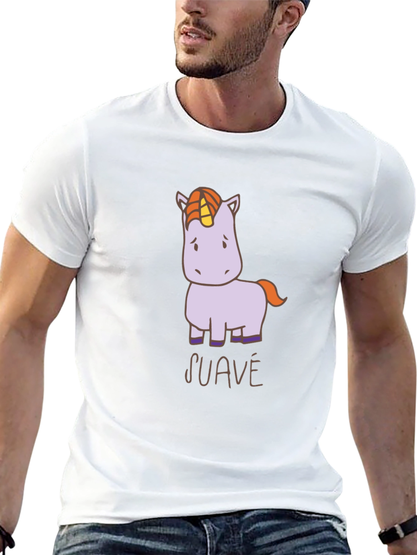 Suave Unicorn Graphic T-Shirt - Black