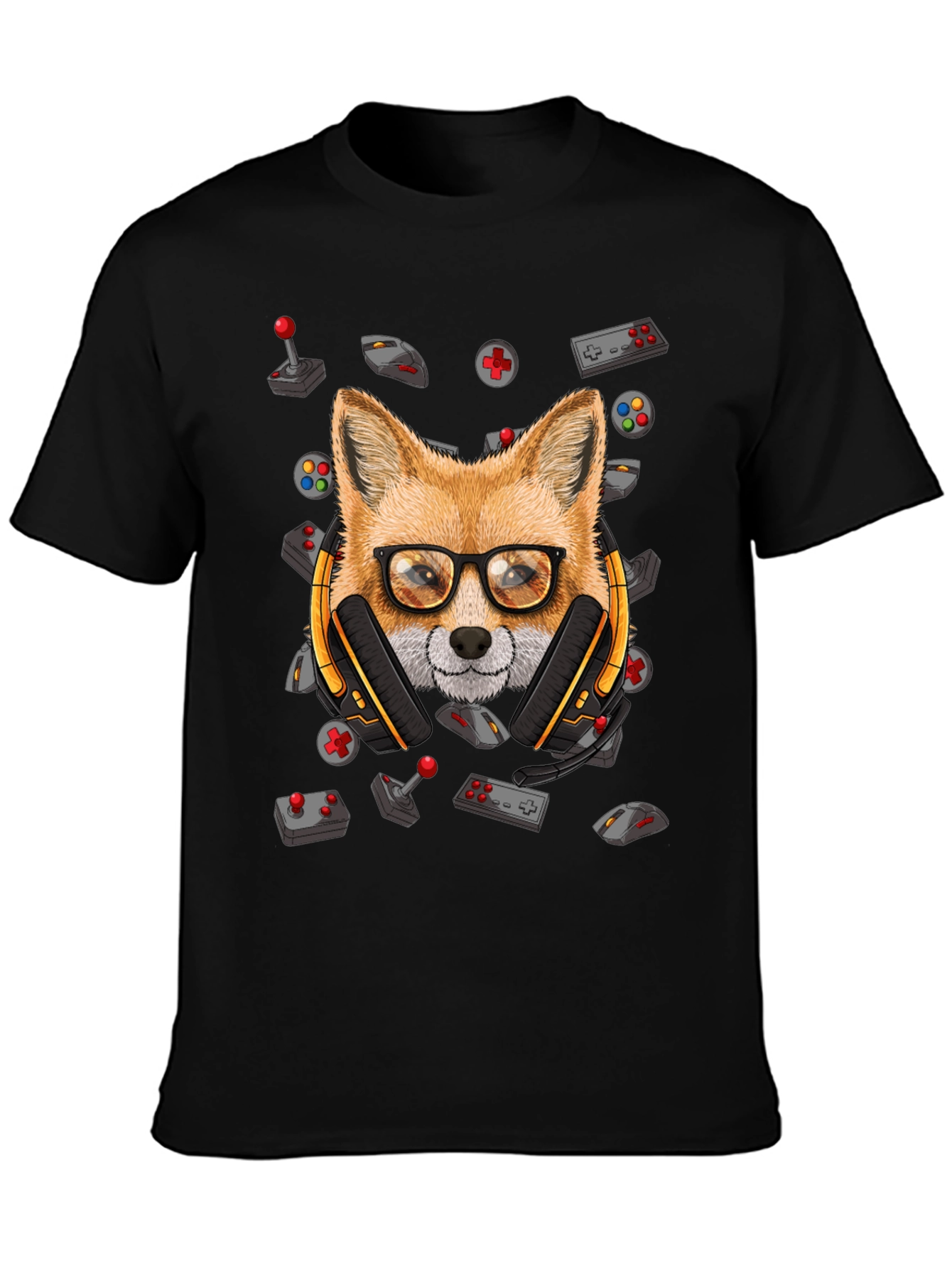 Gamer Fox T-Shirt - Cool Animal Graphic Tee