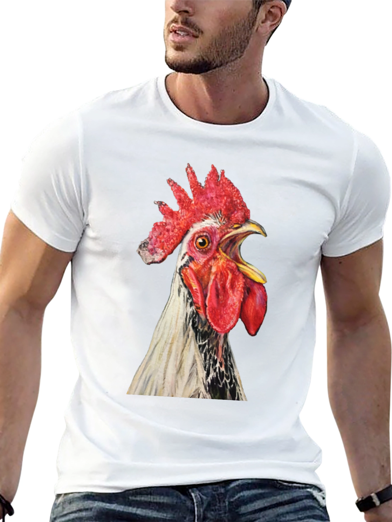 Rooster Graphic Tee - Black