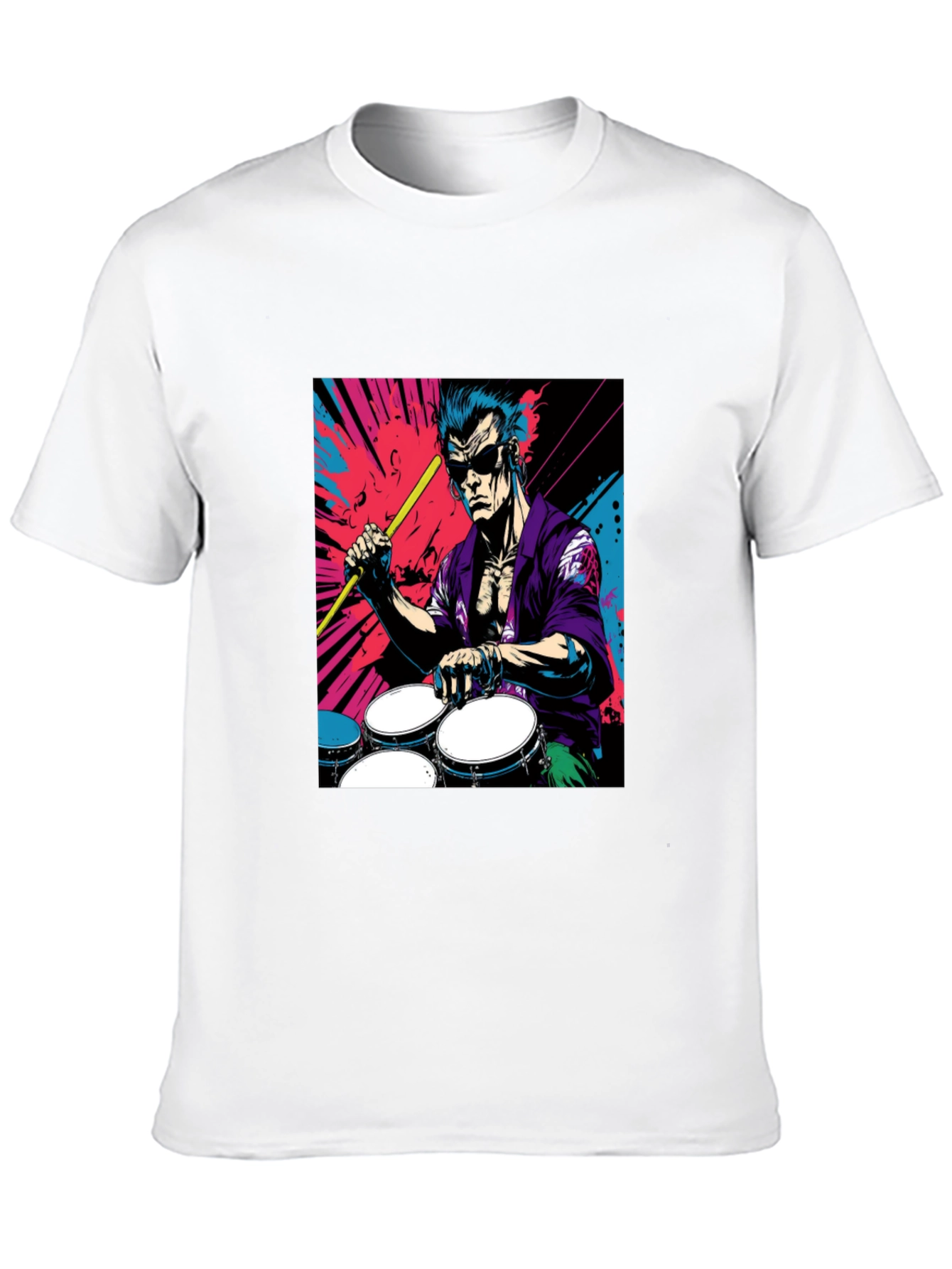 Drummer Graphic Tee - Rock and Roll Style