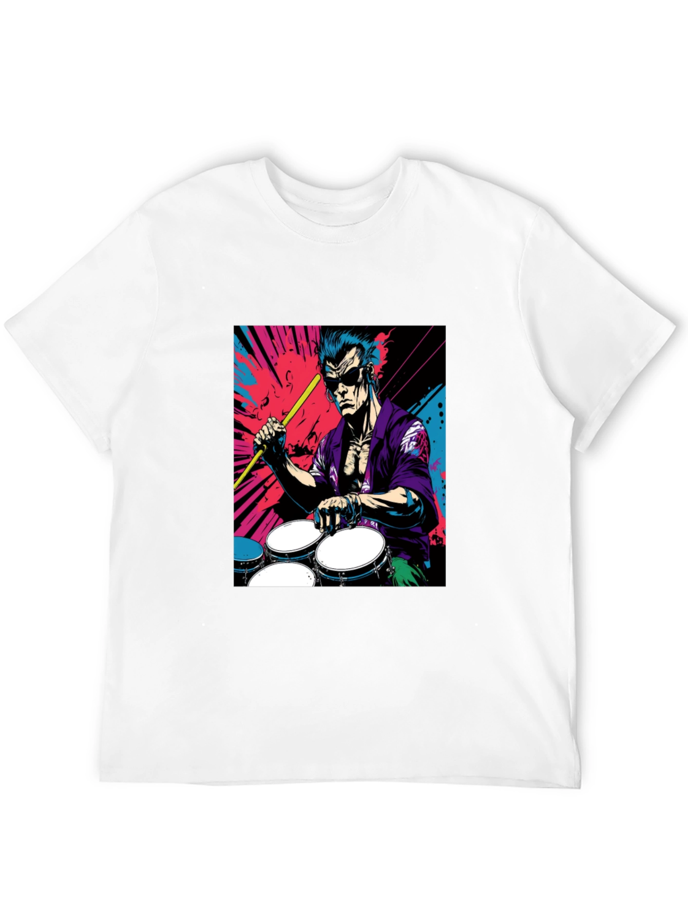 Drummer Graphic Tee - Rock and Roll Style