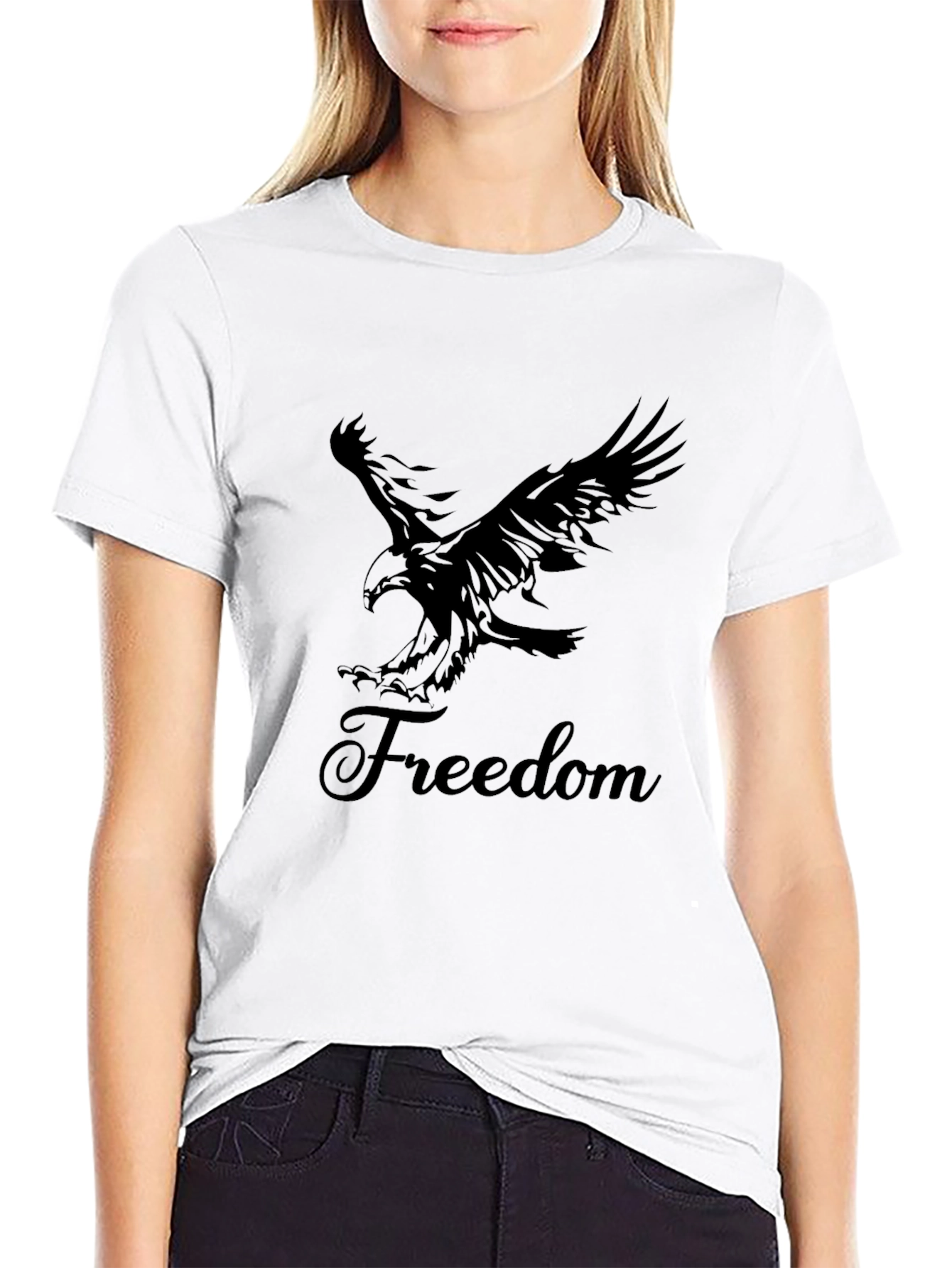 Freedom Eagle Graphic Mens T-Shirt