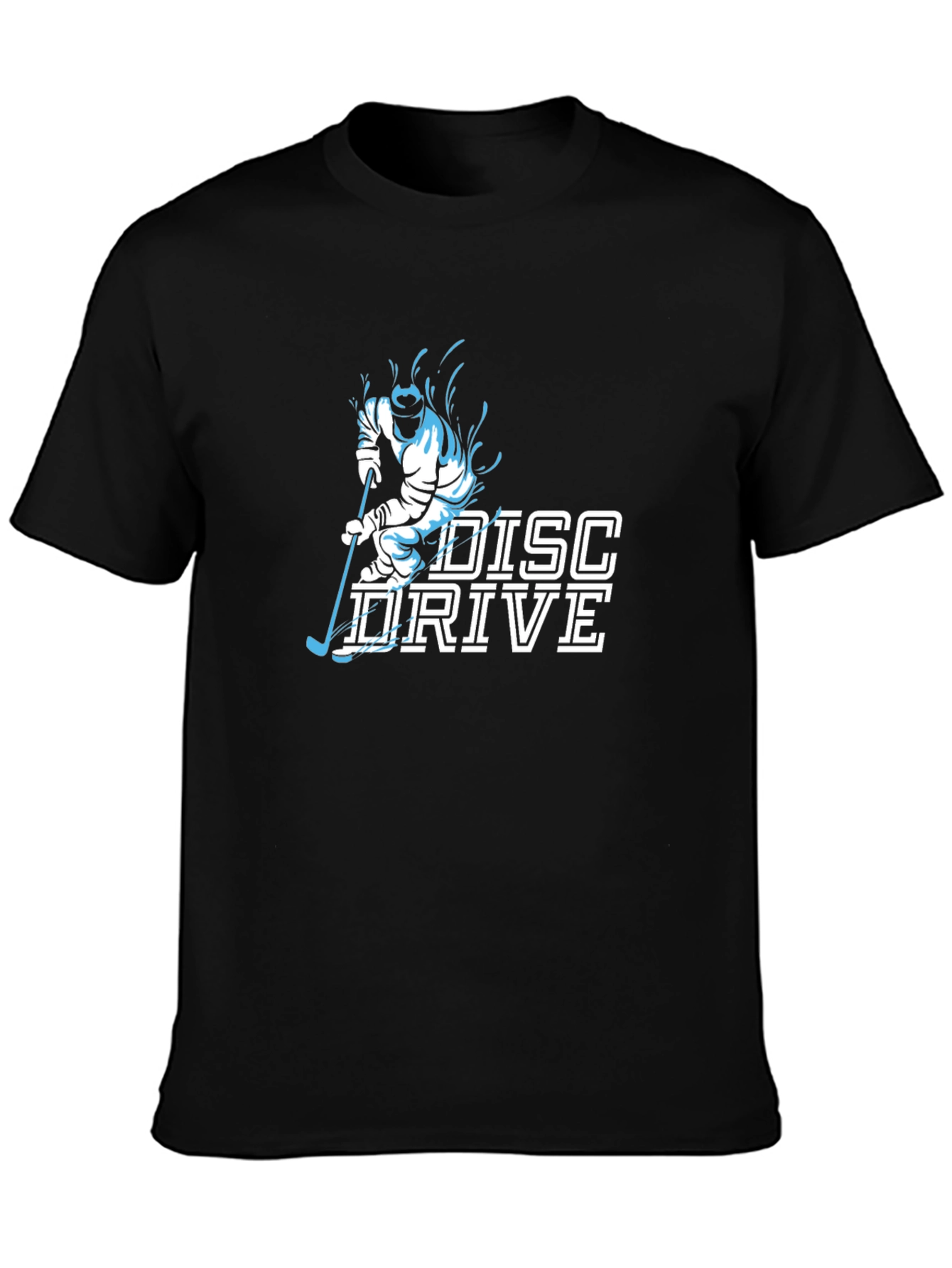 Disc Drive Hockey Graphic T-Shirt - Black