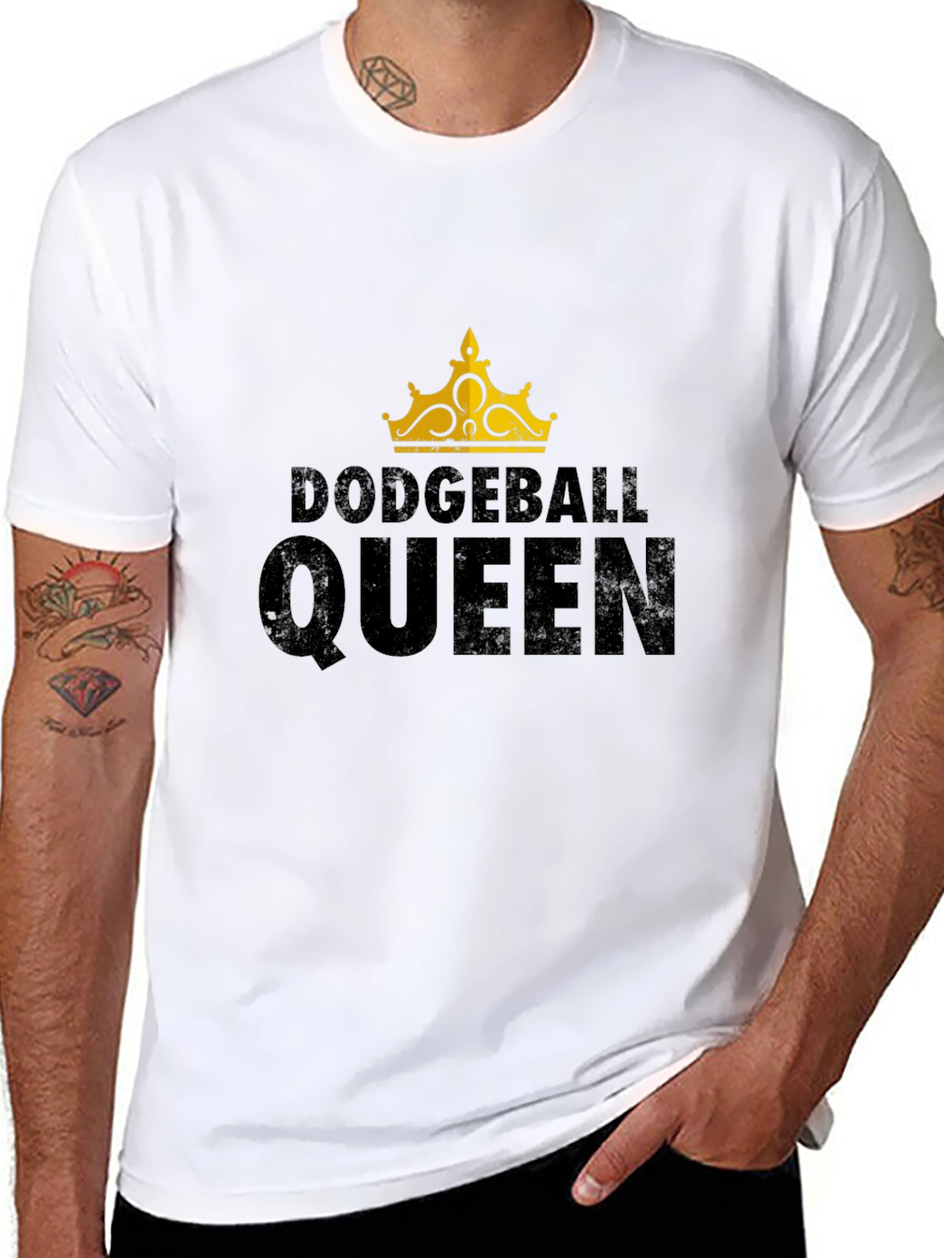 Dodgeball Queen Black Graphic T-Shirt