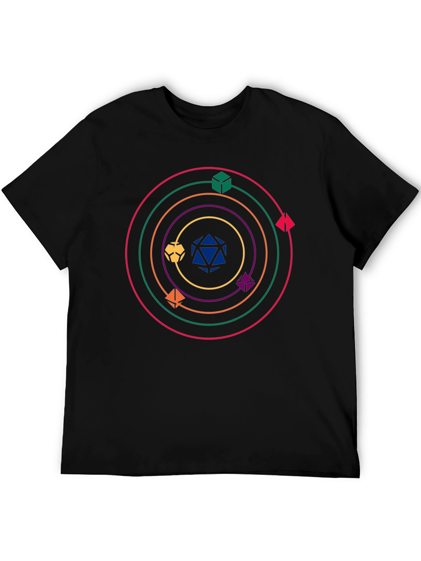 Dice Orbit Graphic T-Shirt - Black