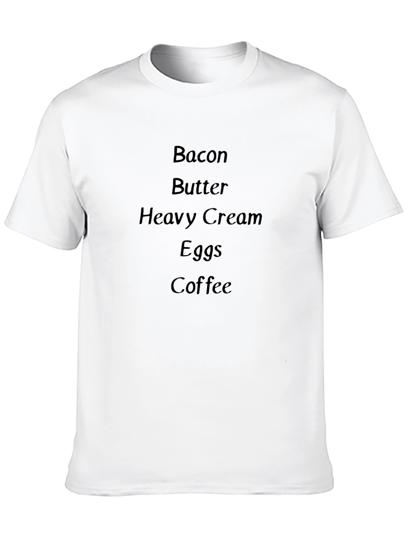 Bacon Butter Cream Eggs Coffee Black T-Shirt