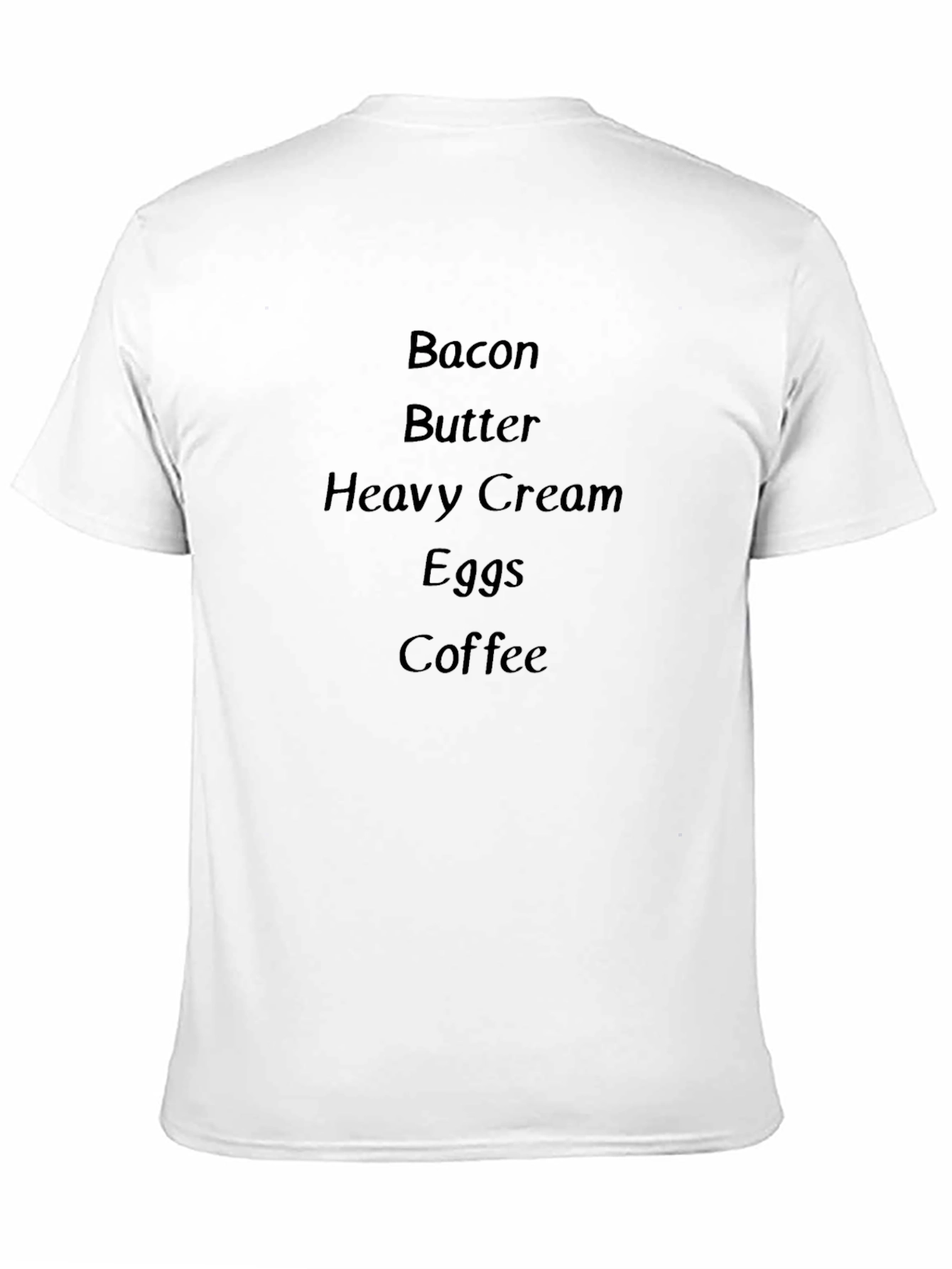 Bacon Butter Cream Eggs Coffee Black T-Shirt