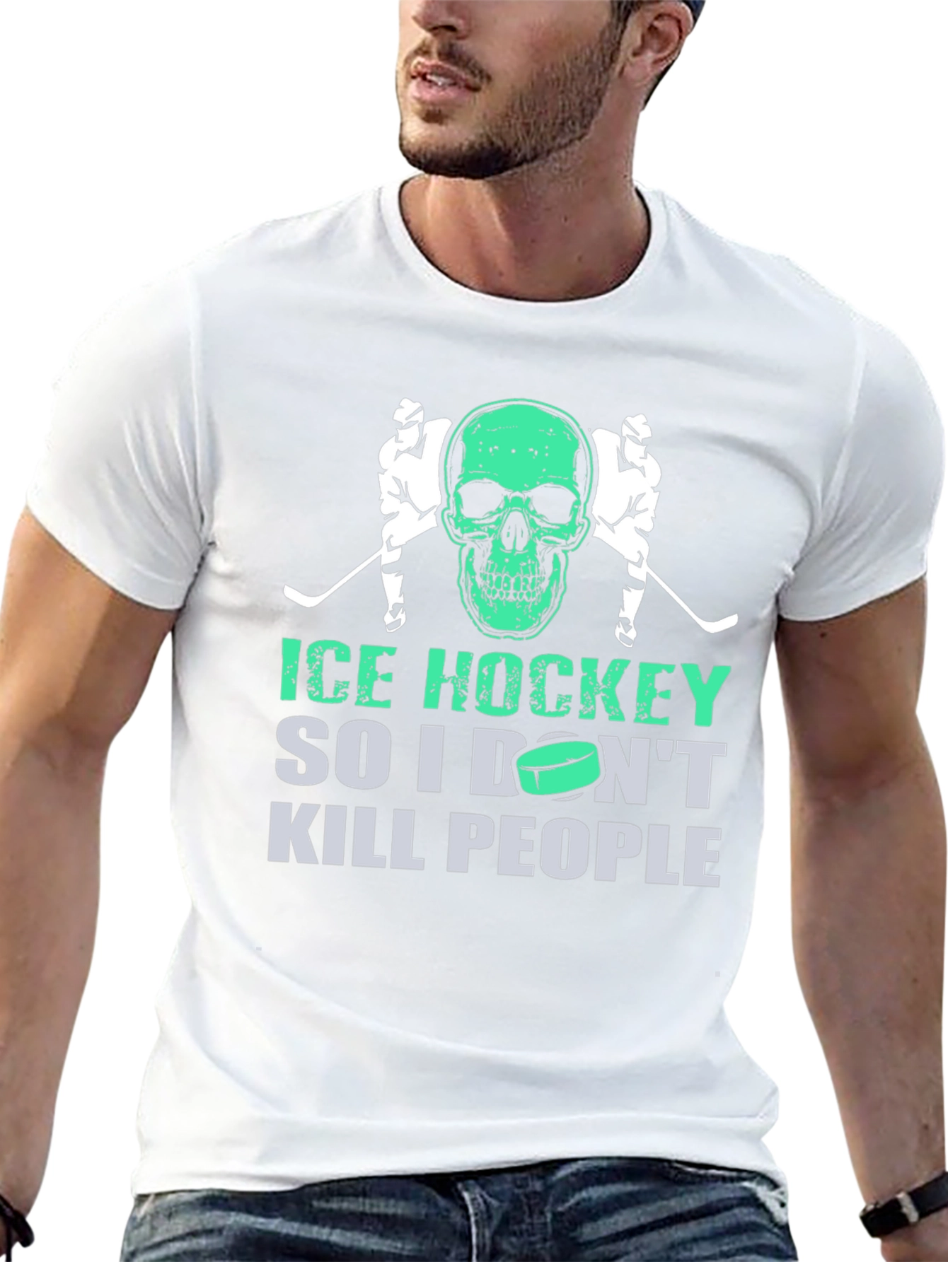 Ice Hockey Skull T-Shirt: So I Dont Kill People!