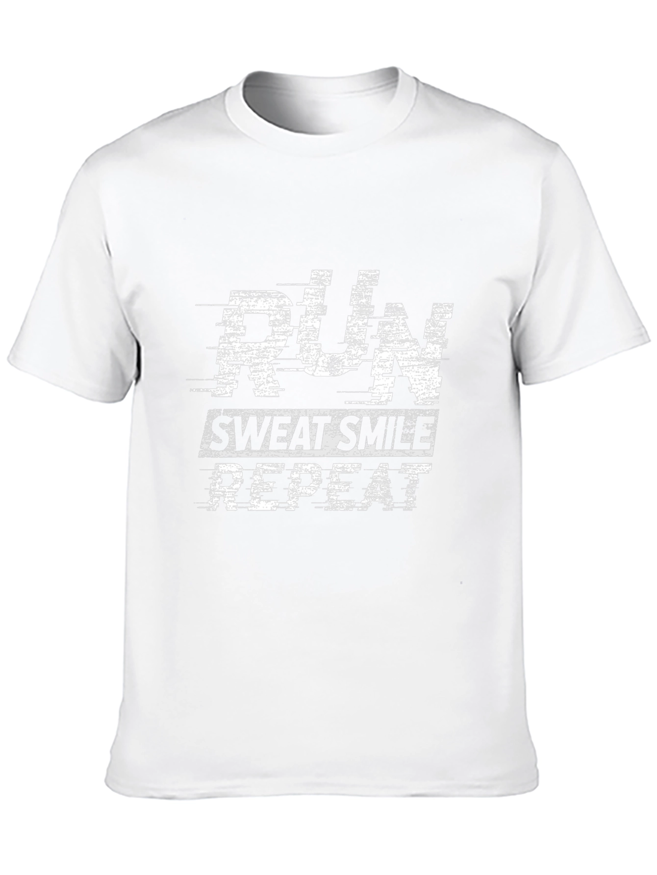 Run Sweat Smile Repeat Black Graphic Tee
