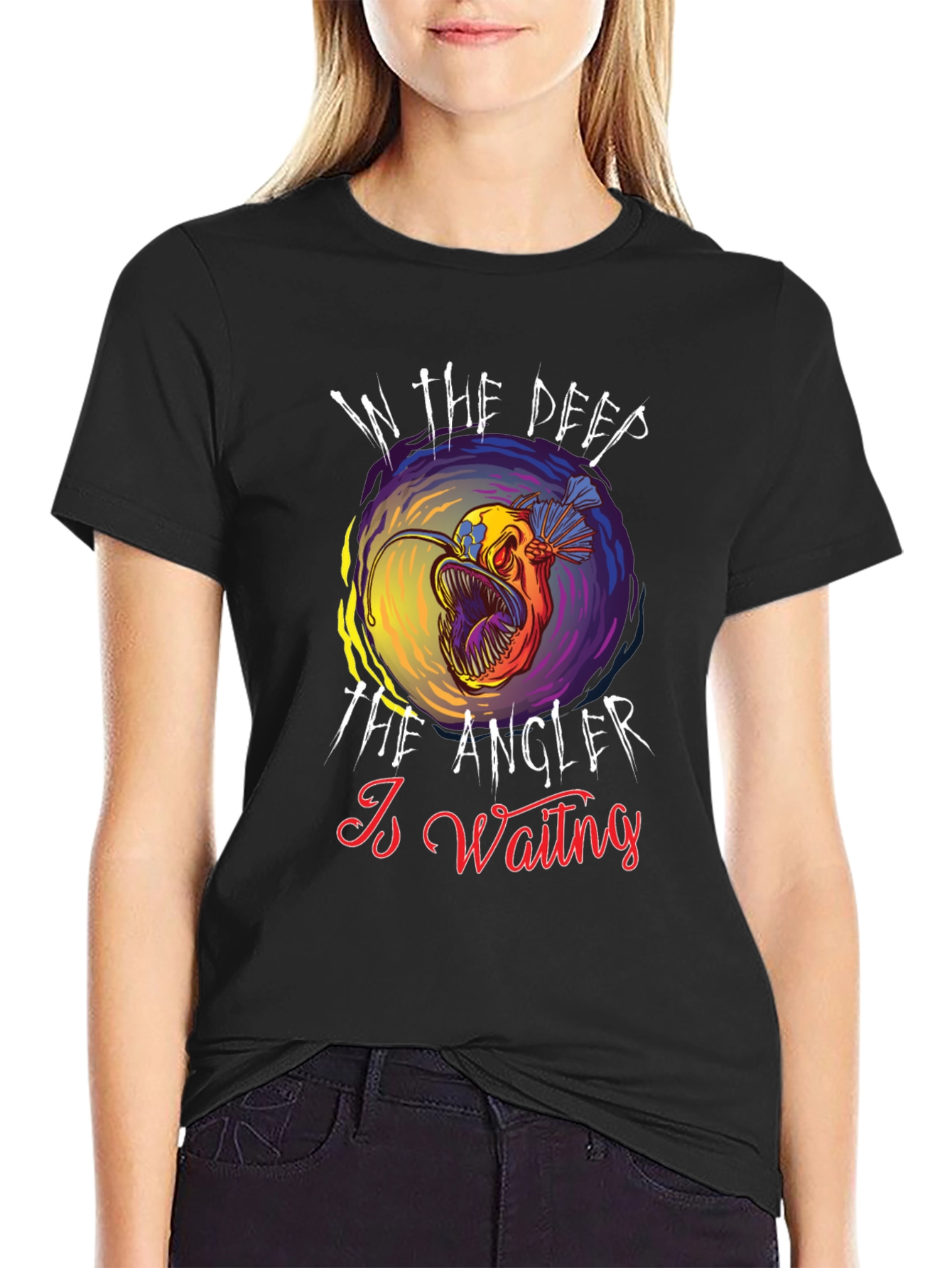 Angler Fish Graphic T-Shirt - Deep Sea Design