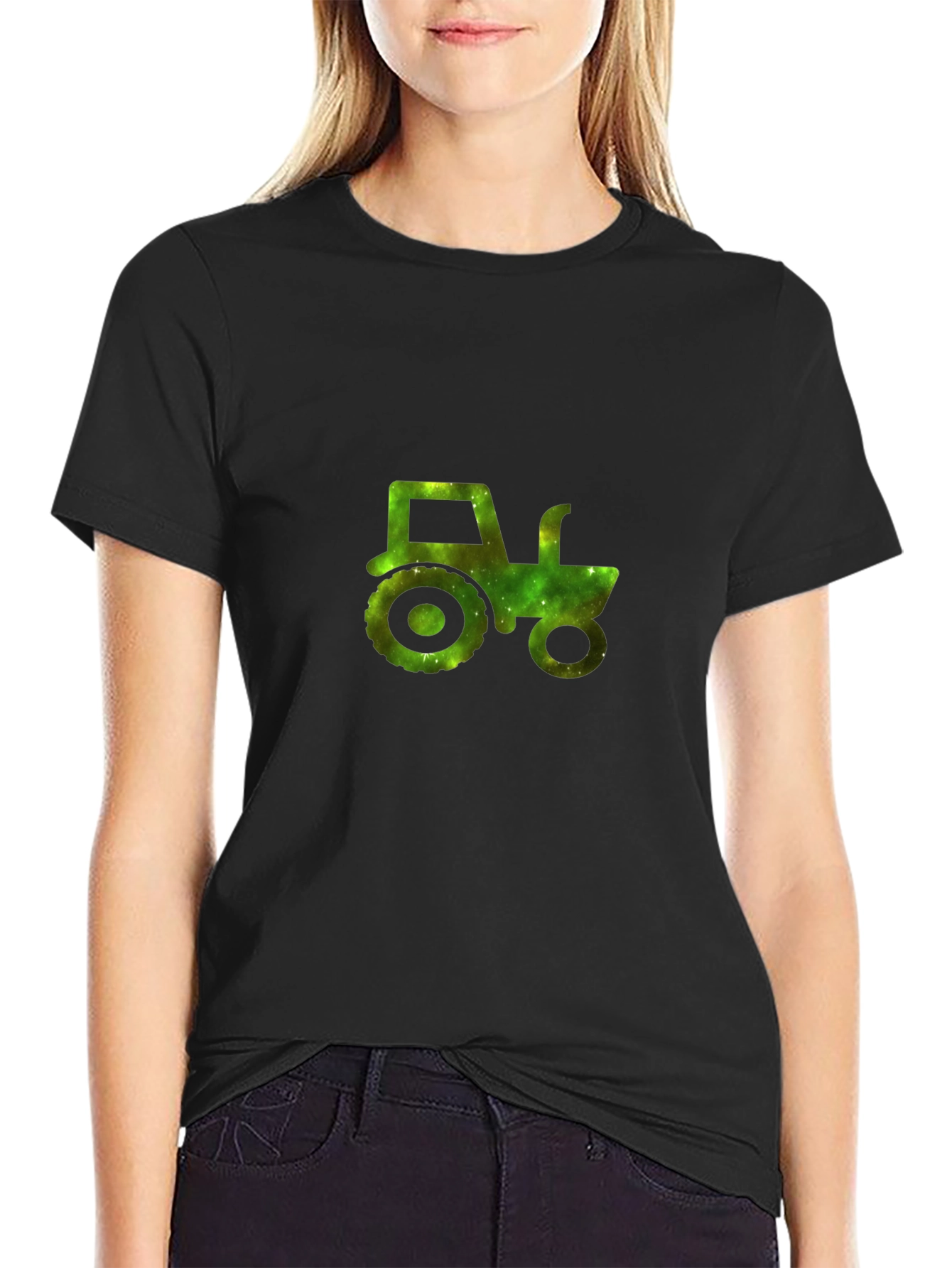 Green Tractor Graphic Tee - Farm Life Shirt