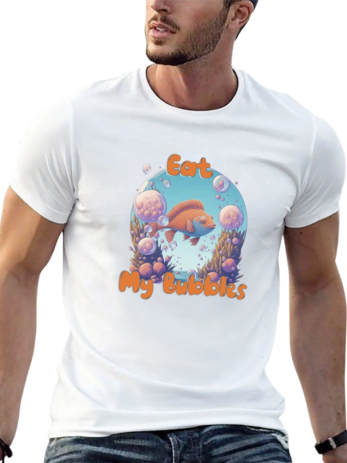 Eat My Bubbles Graphic Tee - Black