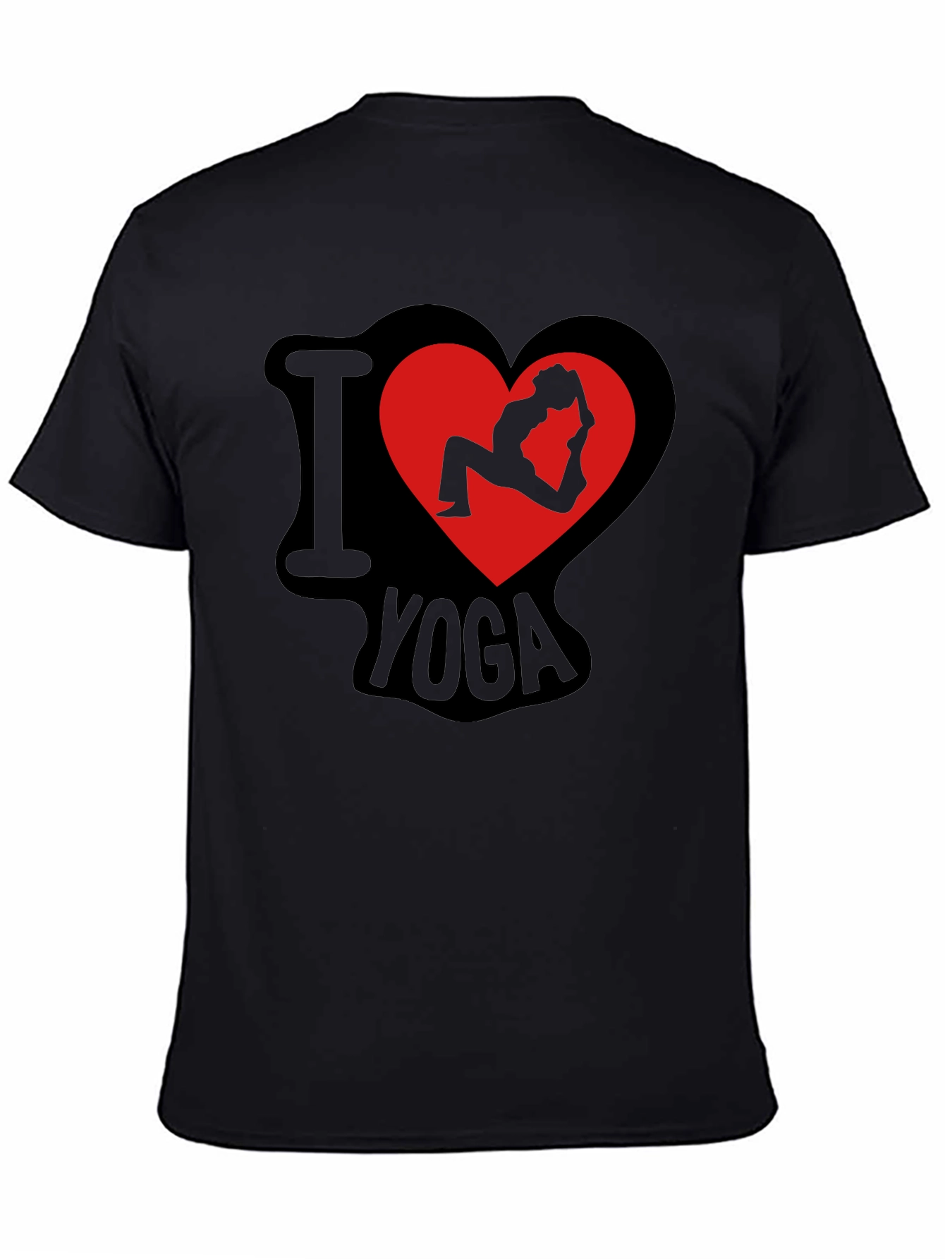 I Love Yoga T-Shirt - Yoga Pose Heart Design