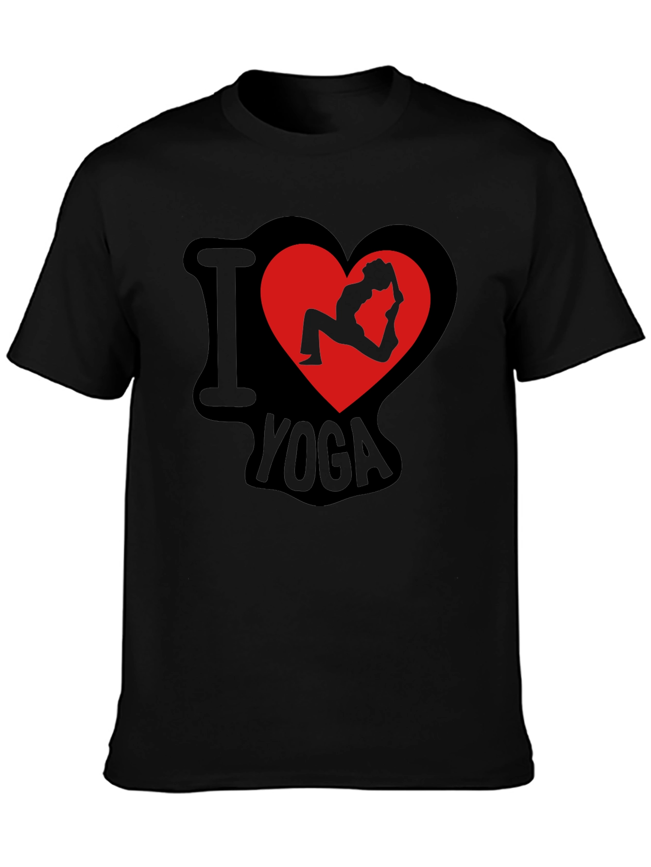 I Love Yoga T-Shirt - Yoga Pose Heart Design