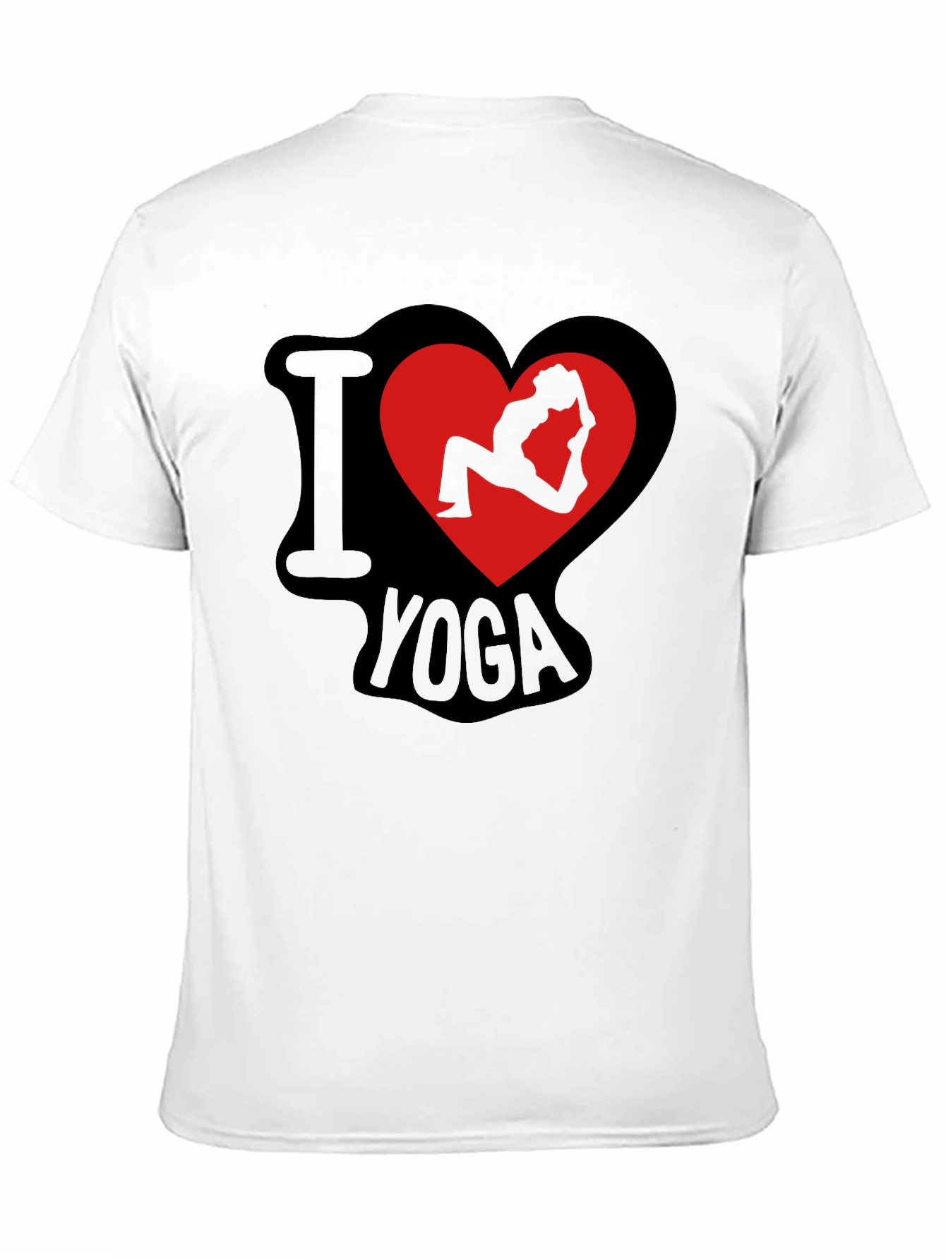 I Love Yoga T-Shirt - Yoga Pose Heart Design