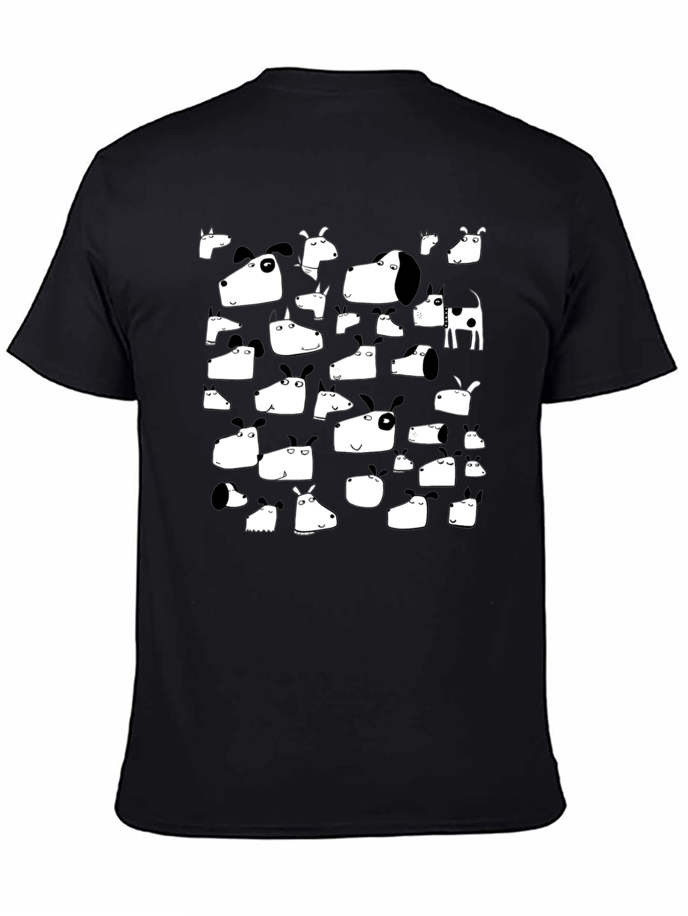 Dog Heads Black T-Shirt