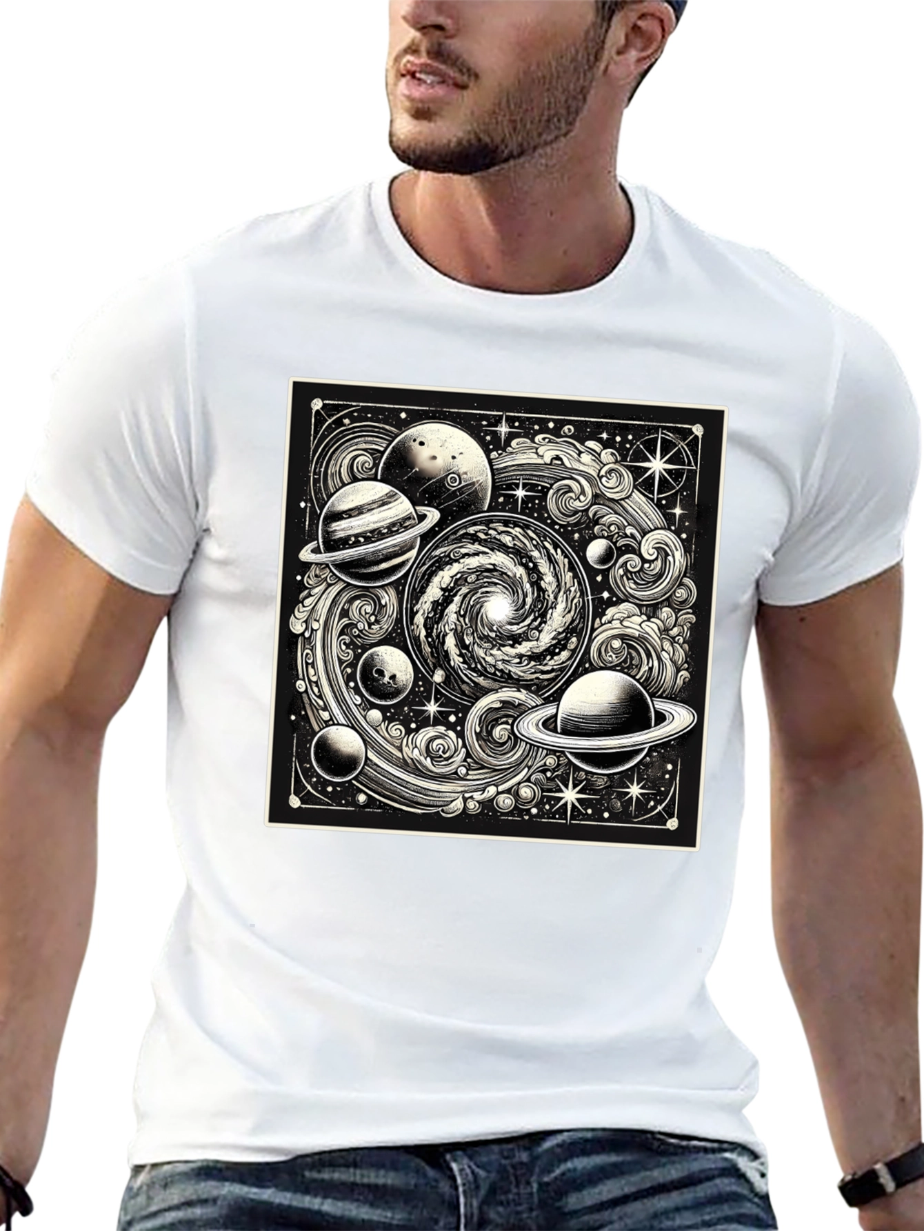 Cosmic Galaxy Black T-Shirt