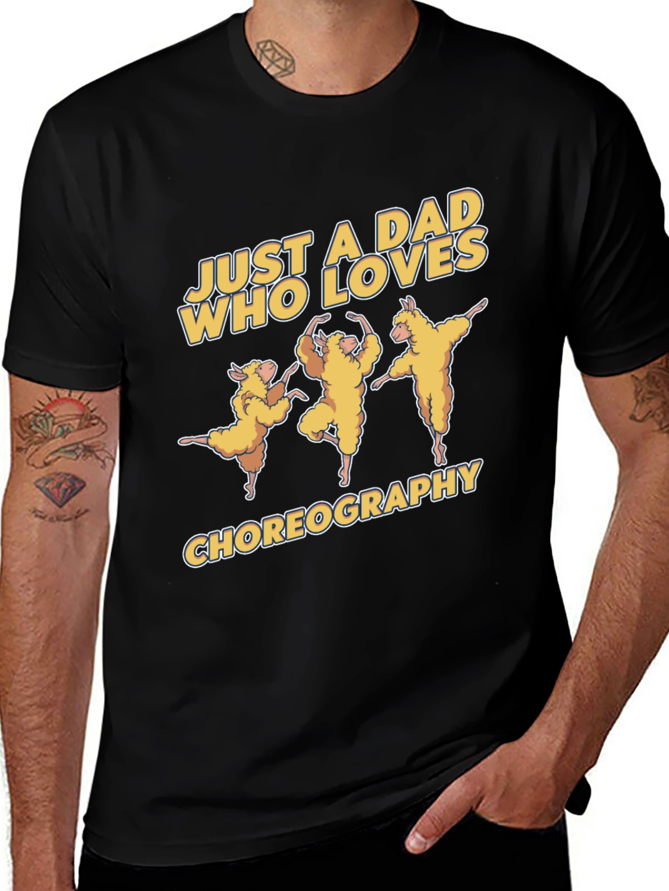 Dad Who Loves Choreography Black T-Shirt