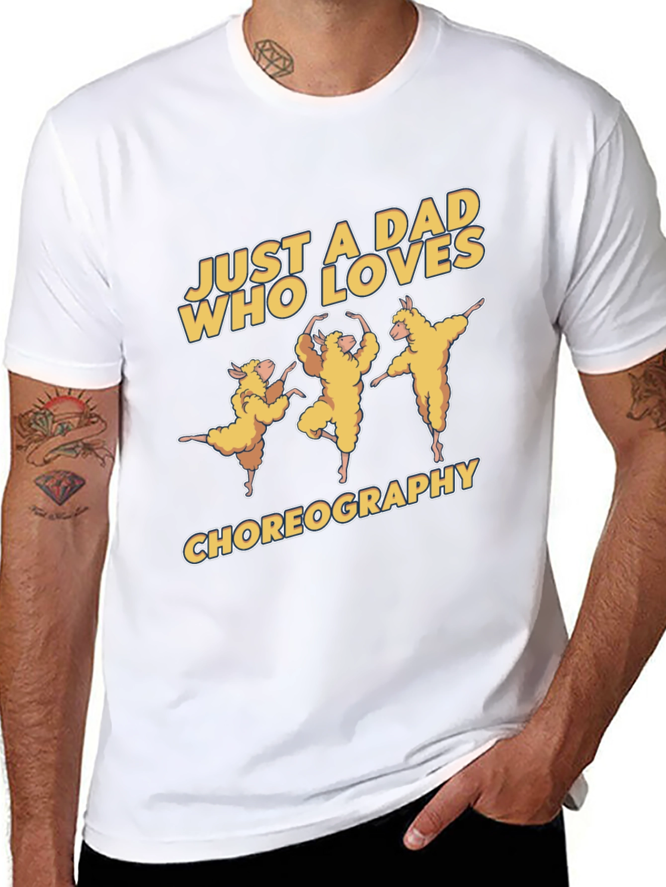 Dad Who Loves Choreography Black T-Shirt