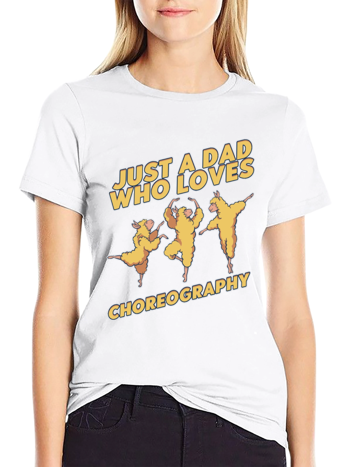 Dad Who Loves Choreography Black T-Shirt