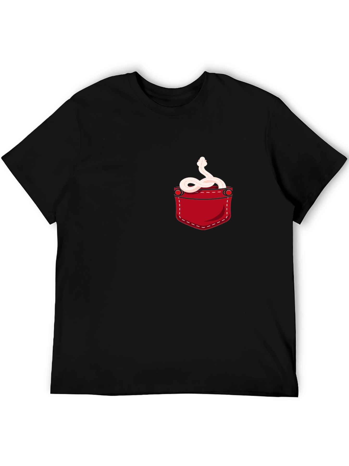 Snake Pocket T-Shirt - Quirky Reptile Graphic Tee