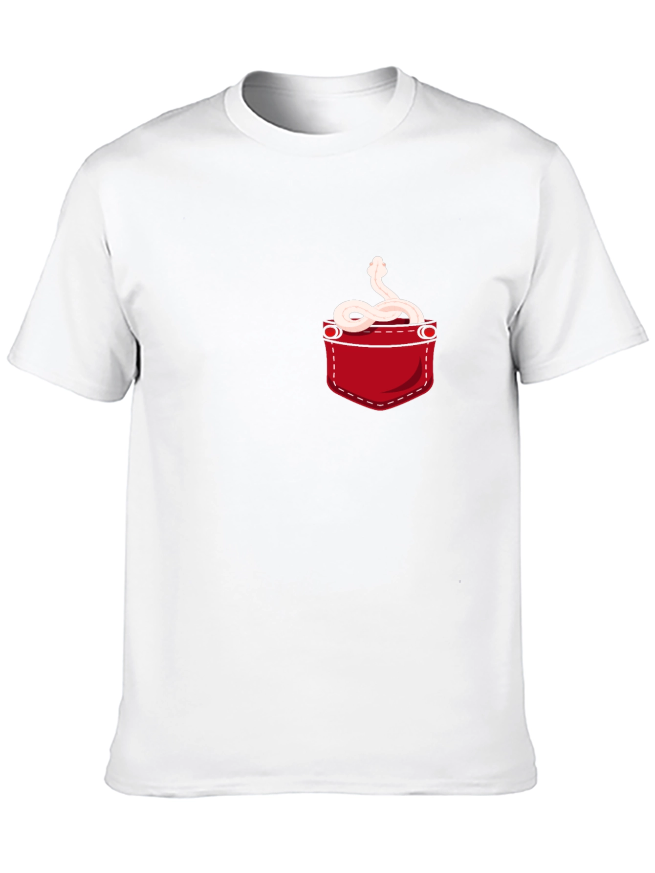 Snake Pocket T-Shirt - Quirky Reptile Graphic Tee
