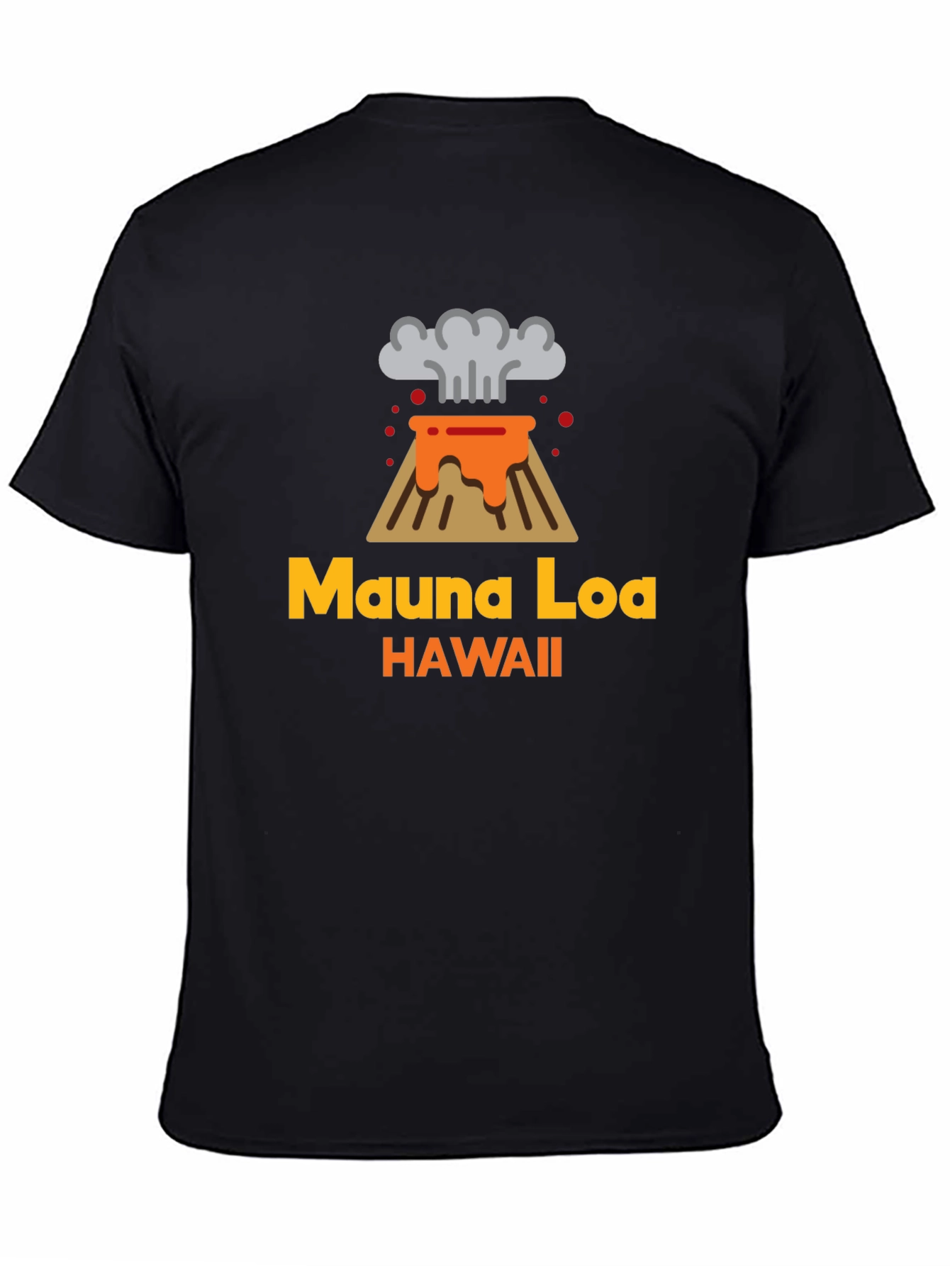 Mauna Loa Hawaii Volcano Graphic Tee - Black