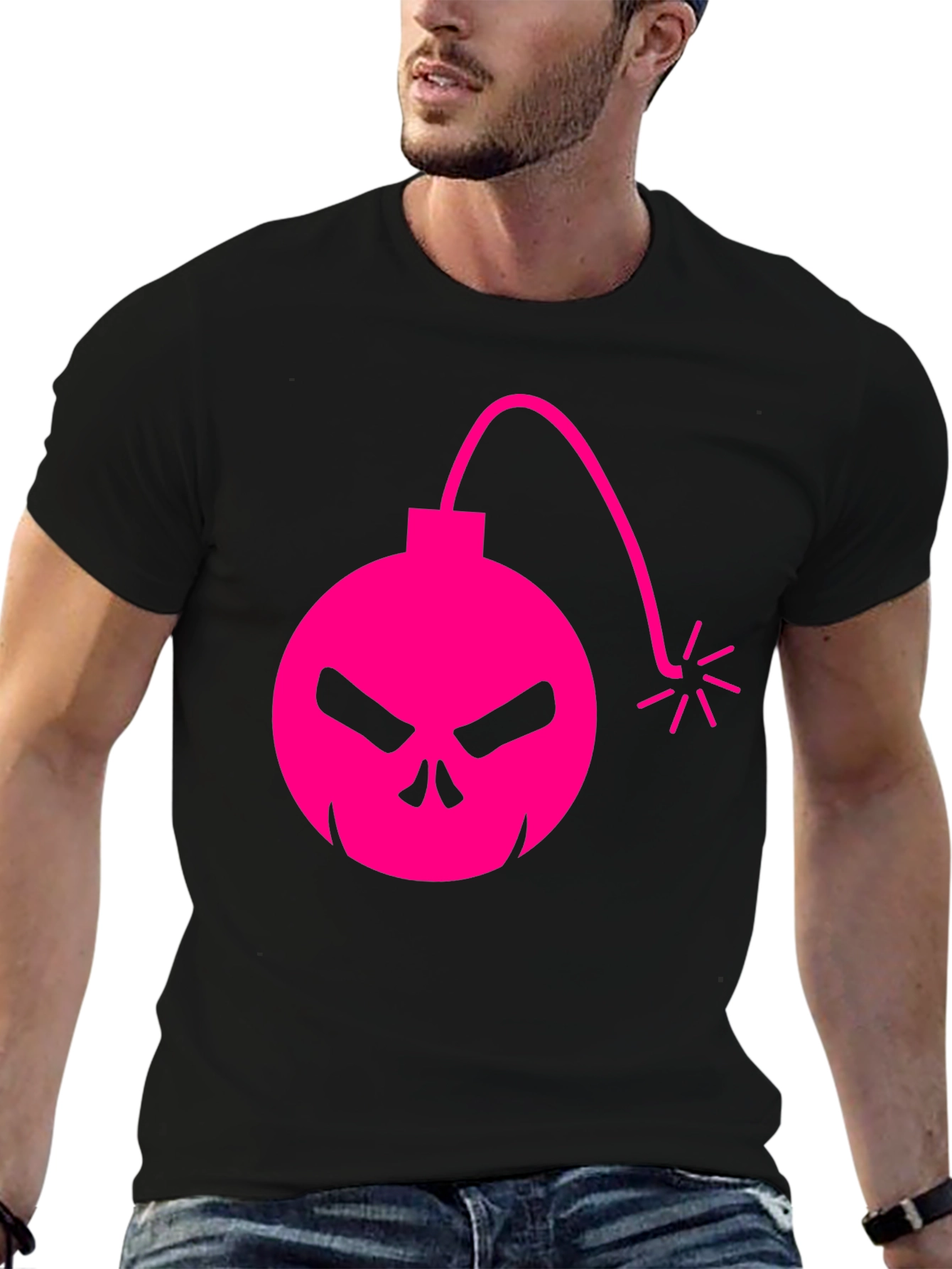 Skull Bomb Graphic Tee - Edgy Style